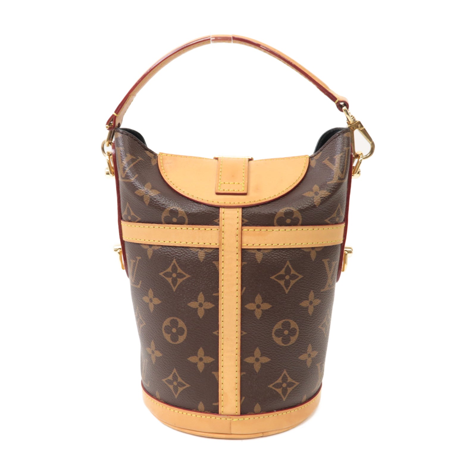 LOUIS VUITTON Monogram Duffle金扣手挽肩背兩用袋啡色