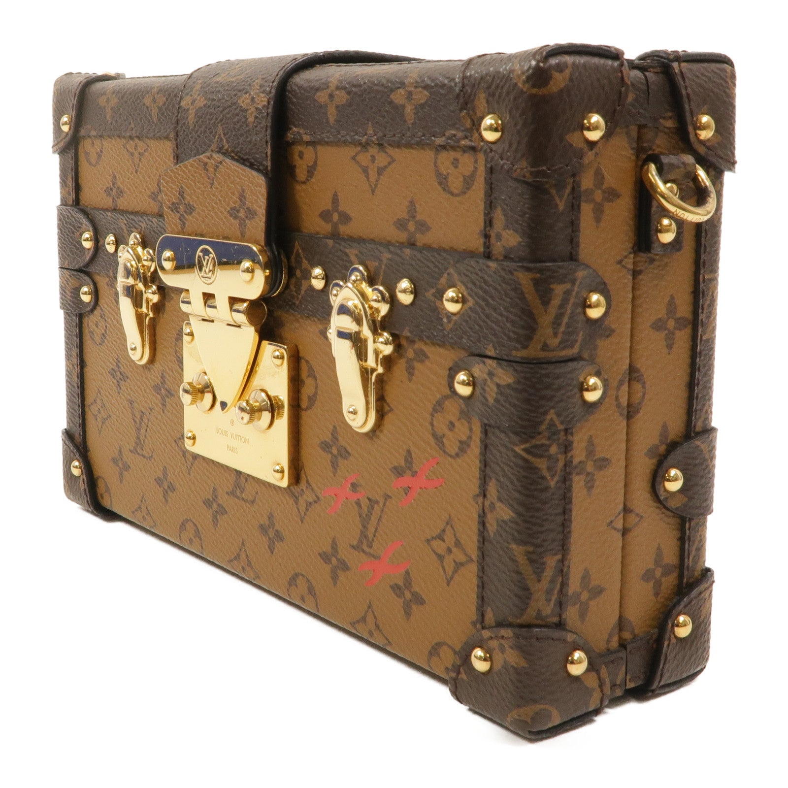LOUIS VUITTON Monogram Reverse Petite Malle肩背袋