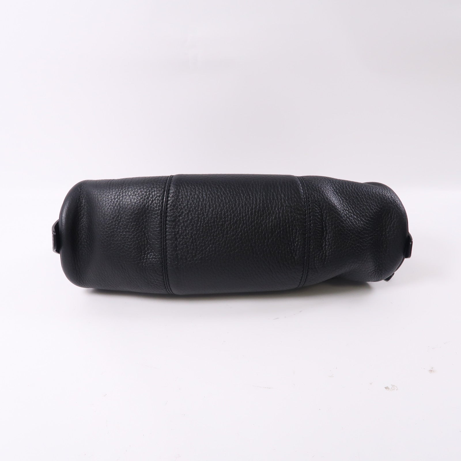 TOD'S 牛皮皮革Shoulder Bag銀扣肩背袋黑色