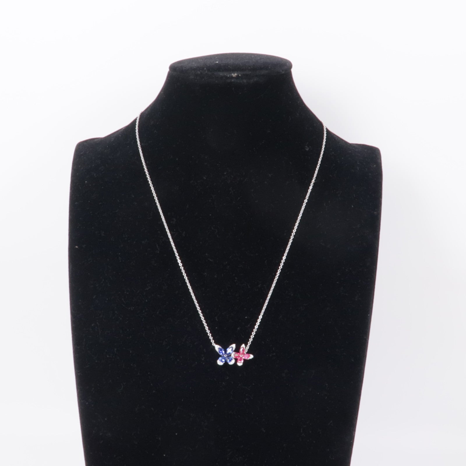 JEWELRY 18K白金Ruby/Sapphire/Diamond Necklace紅寶石/藍寶石/鑽石項鍊