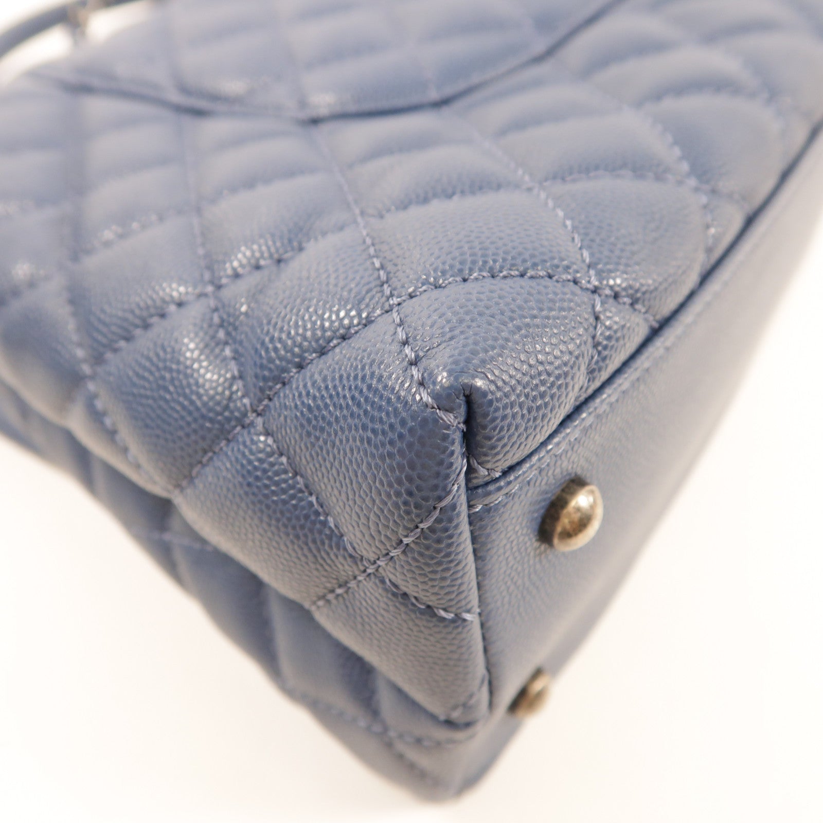 CHANEL 【激減優惠】牛皮皮革Coco Handle銀扣鏈帶手挽肩背兩用袋