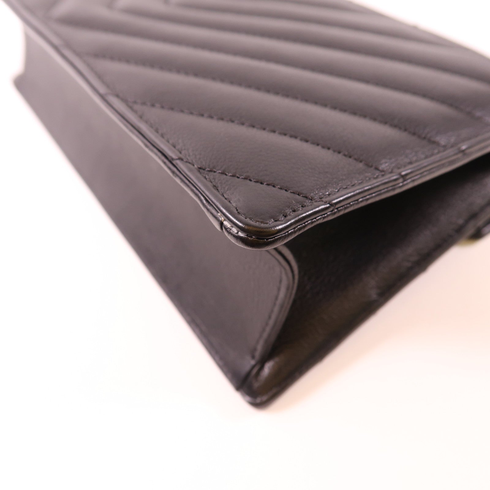 CHANEL 牛皮皮革Shoulder Bag金扣鏈帶肩背袋