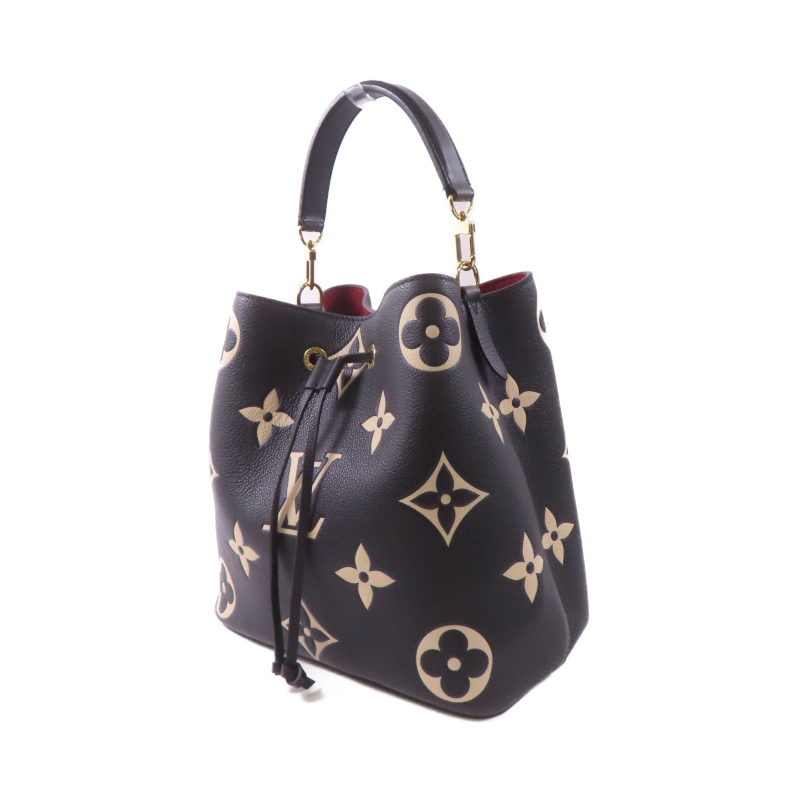 LOUIS VUITTON Monogram Empreinte Neo Noe金扣手挽肩背兩用袋黑色