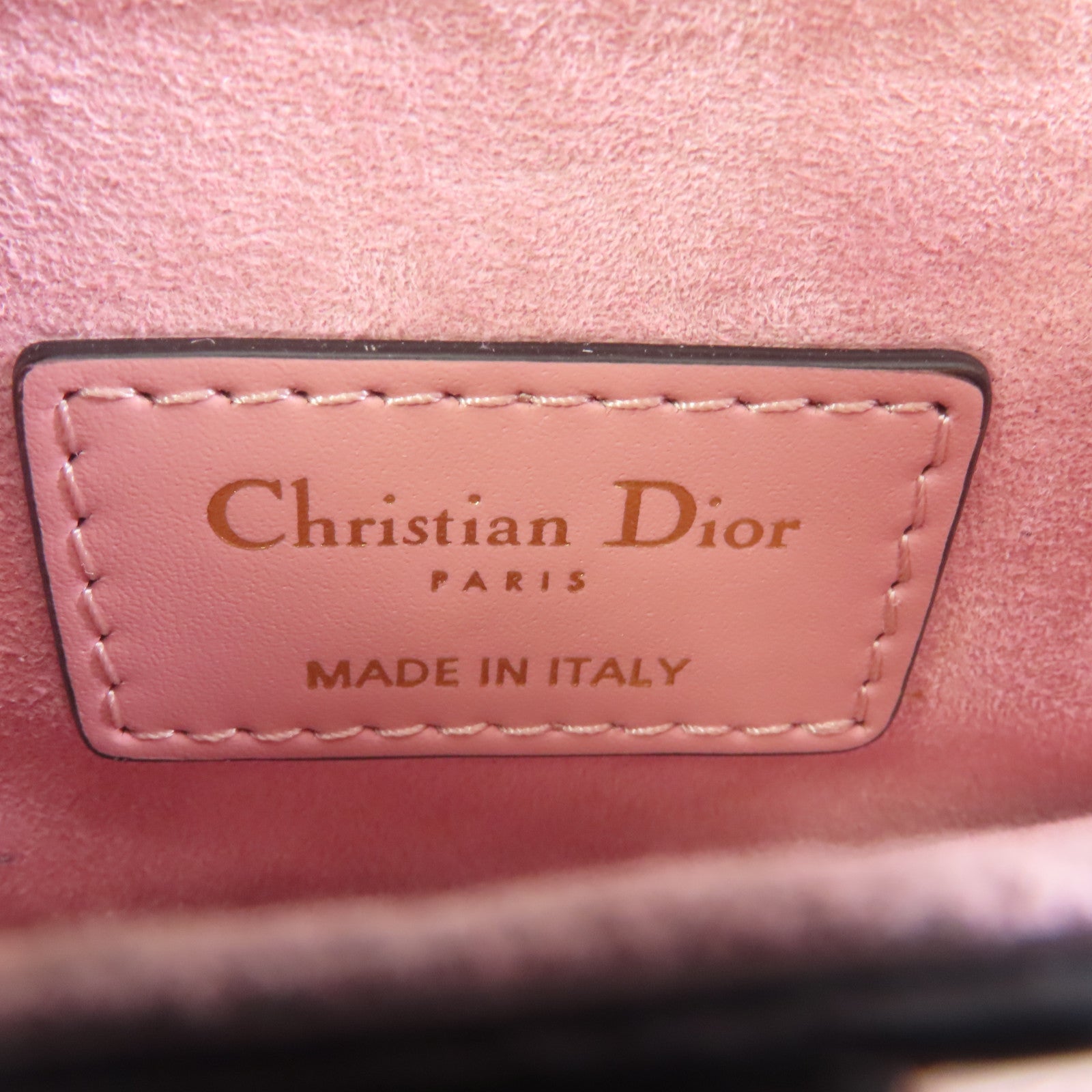 Dior 牛皮皮革Mini Saddle Bag金扣手挽肩背兩用袋粉紅色