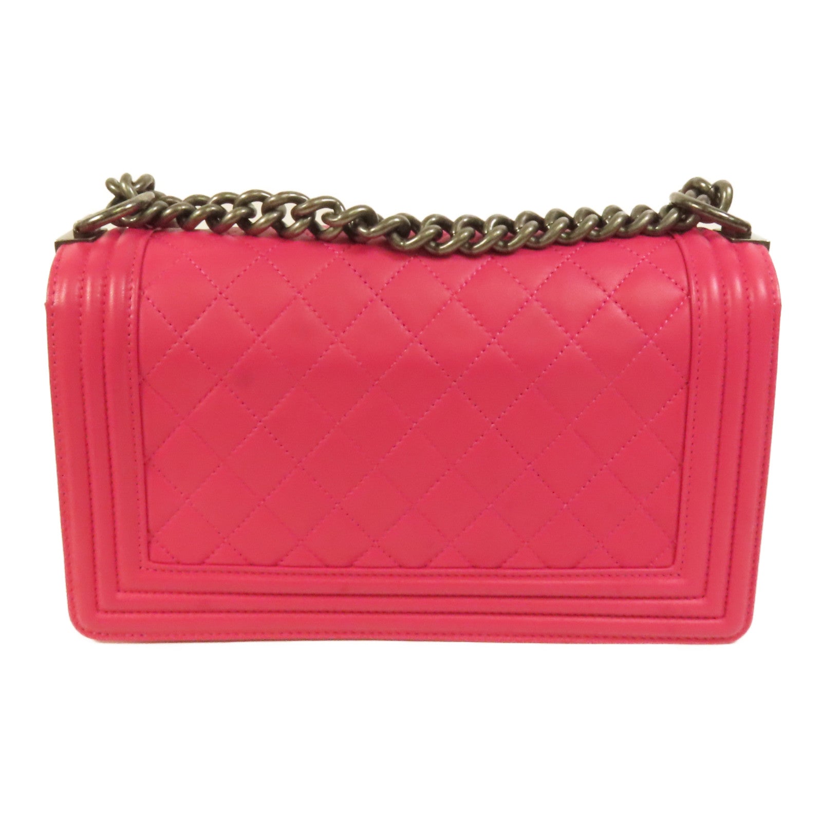 CHANEL 羊皮皮革Boy 25鏈帶肩背袋