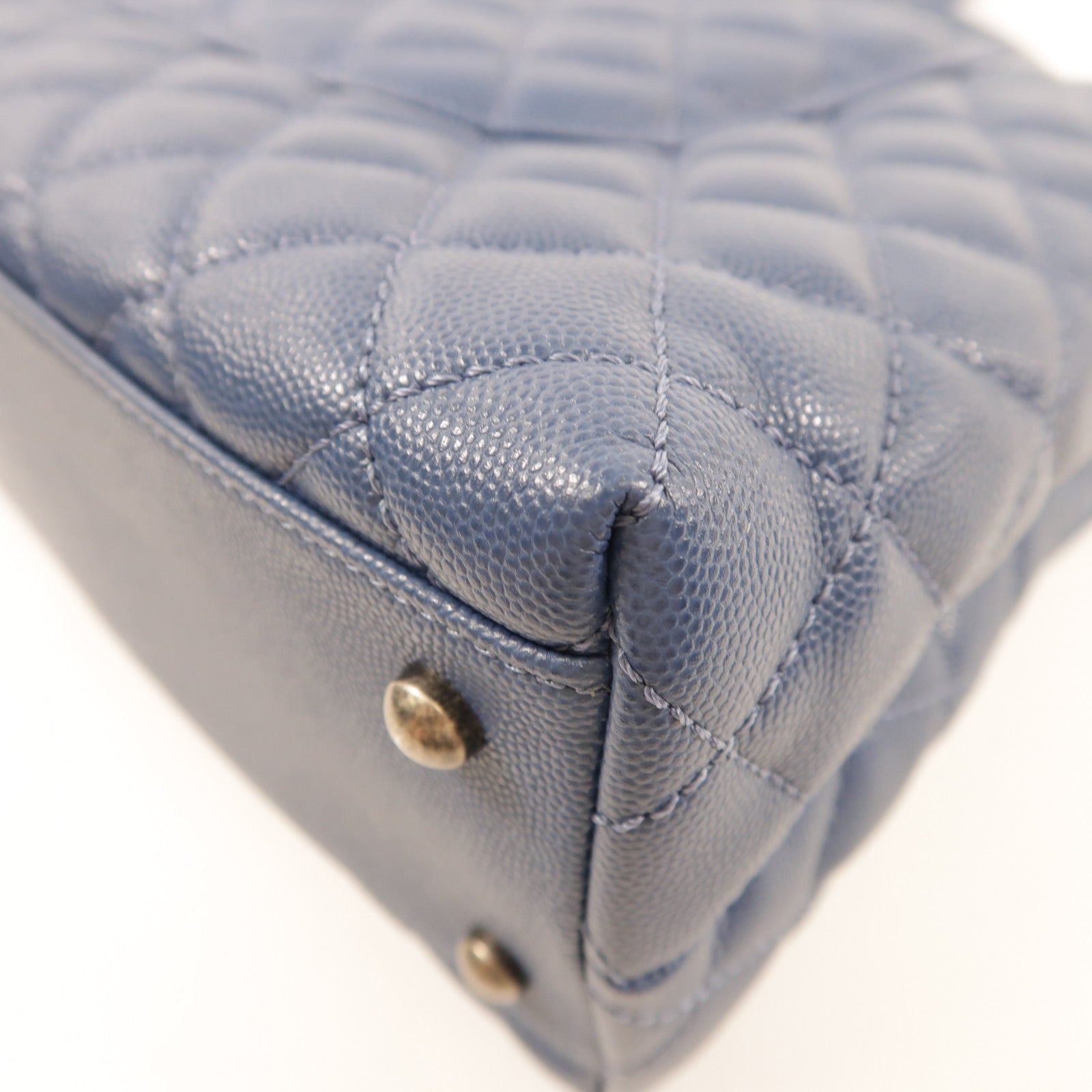 CHANEL 【激減優惠】牛皮皮革Coco Handle銀扣鏈帶手挽肩背兩用袋