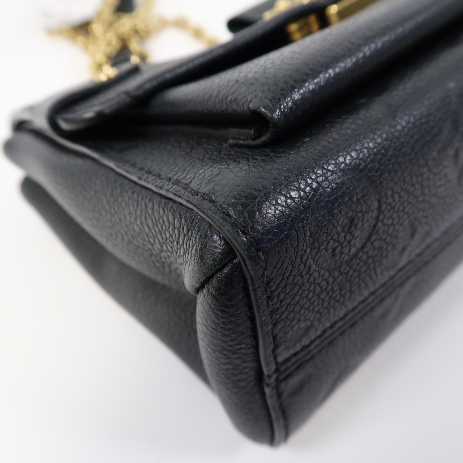 LOUIS VUITTON Monogram Empreinte Vavin BB Shoulder Bag金扣鏈帶肩背袋黑色