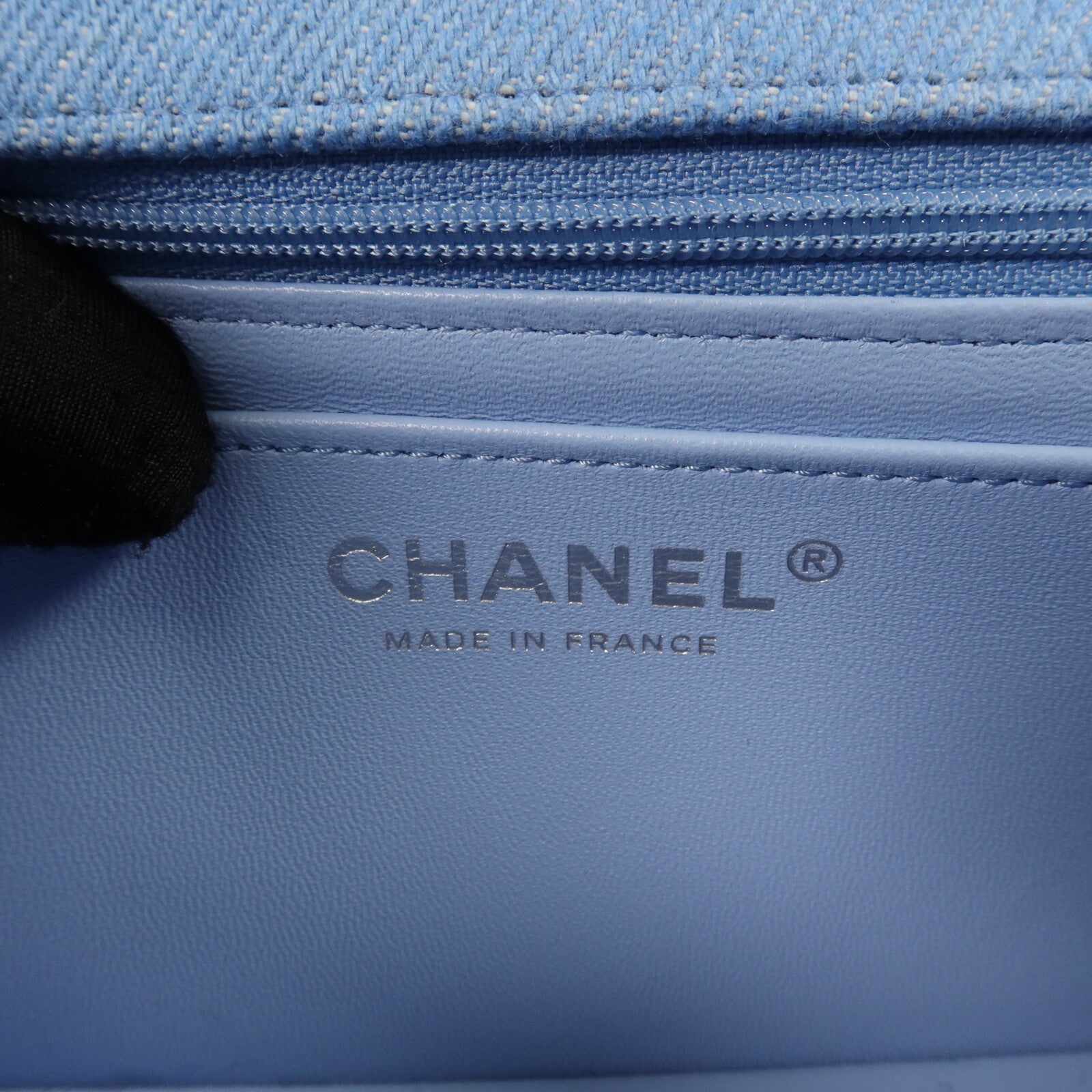 CHANEL 牛仔布Mini Classic 20鏈帶肩背袋