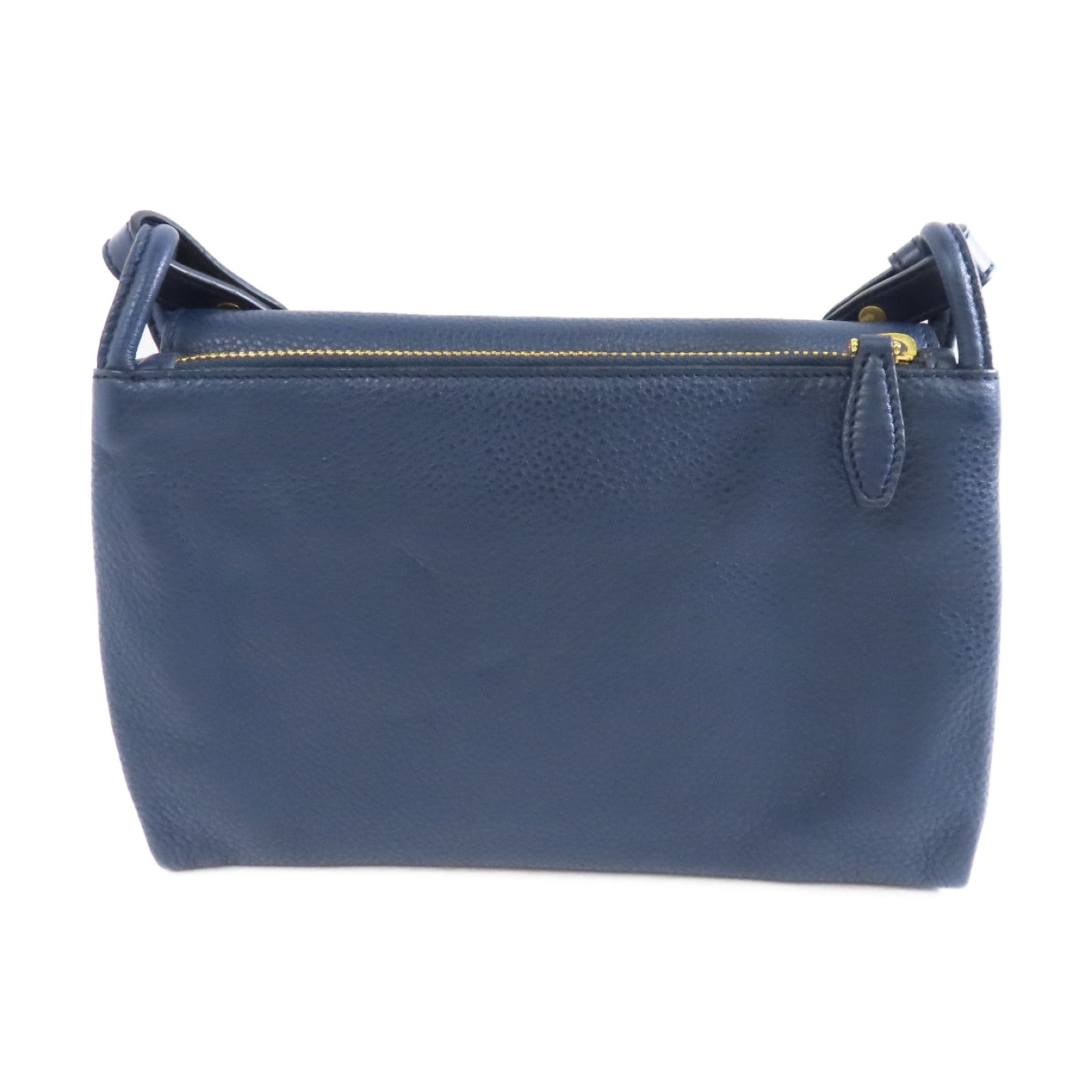 PRADA 牛皮皮革Shoulder Bag金扣肩背袋藍色