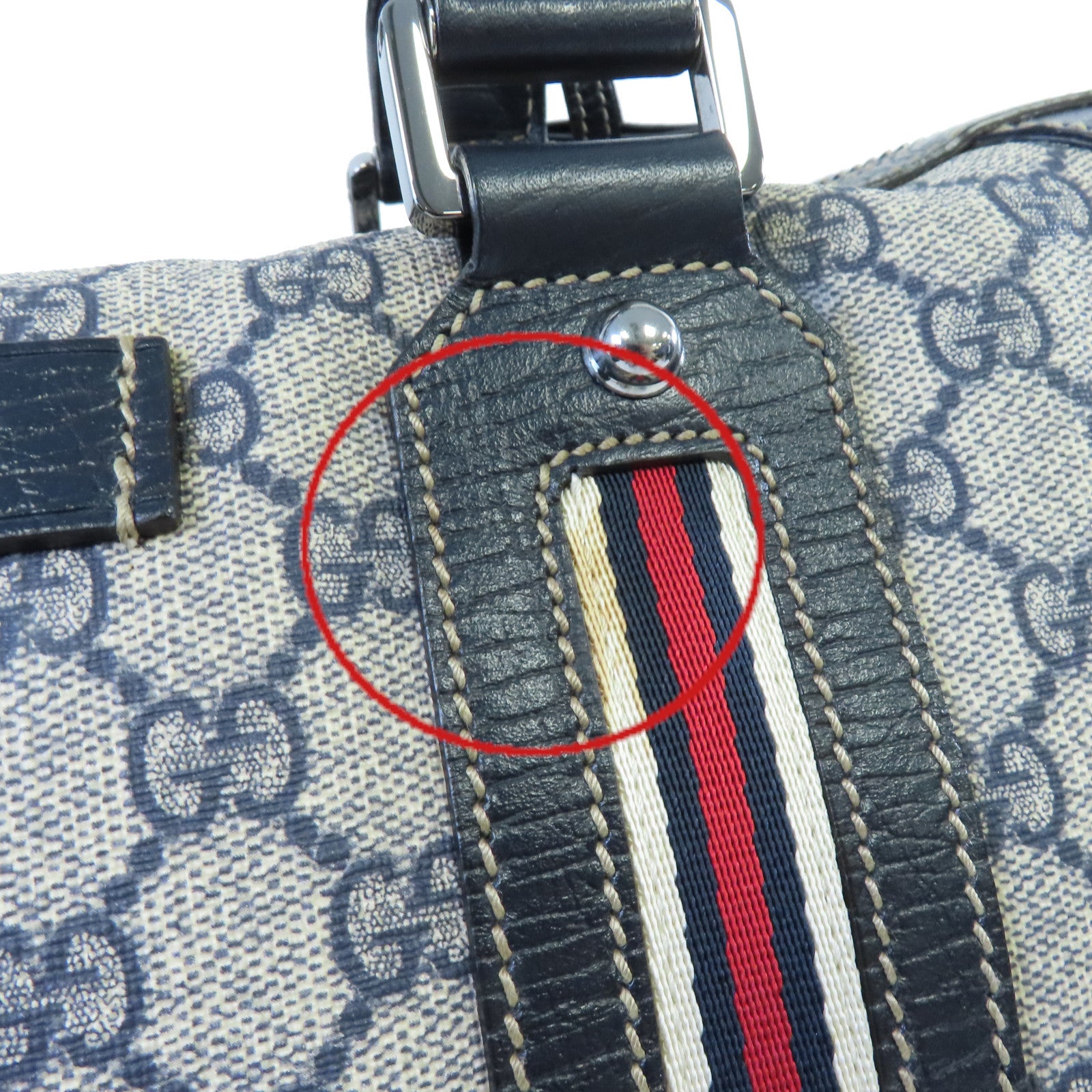 GUCCI 塗層帆布Briefcase公事包啡色/黑色