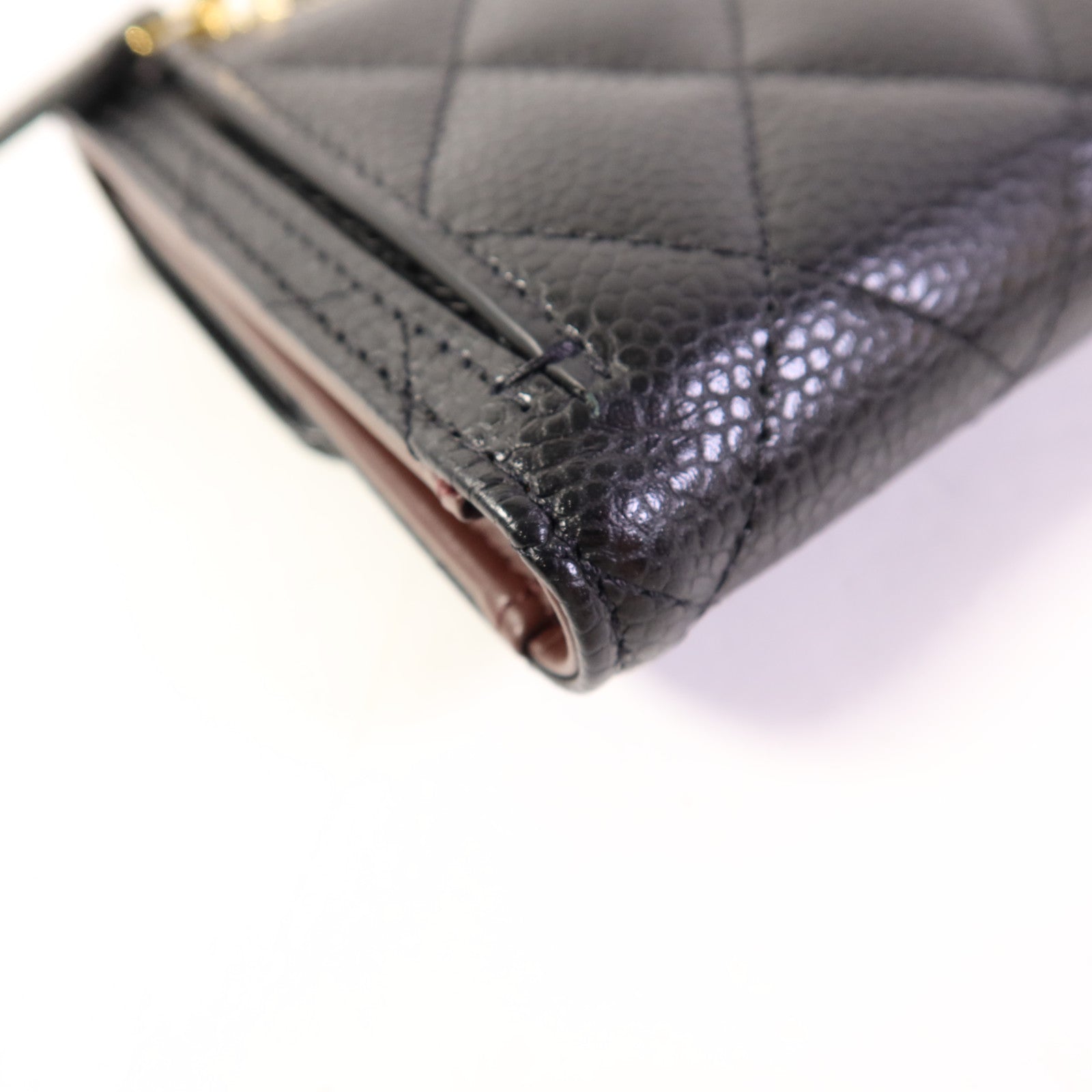 CHANEL 牛皮皮革Wallet金扣錢包