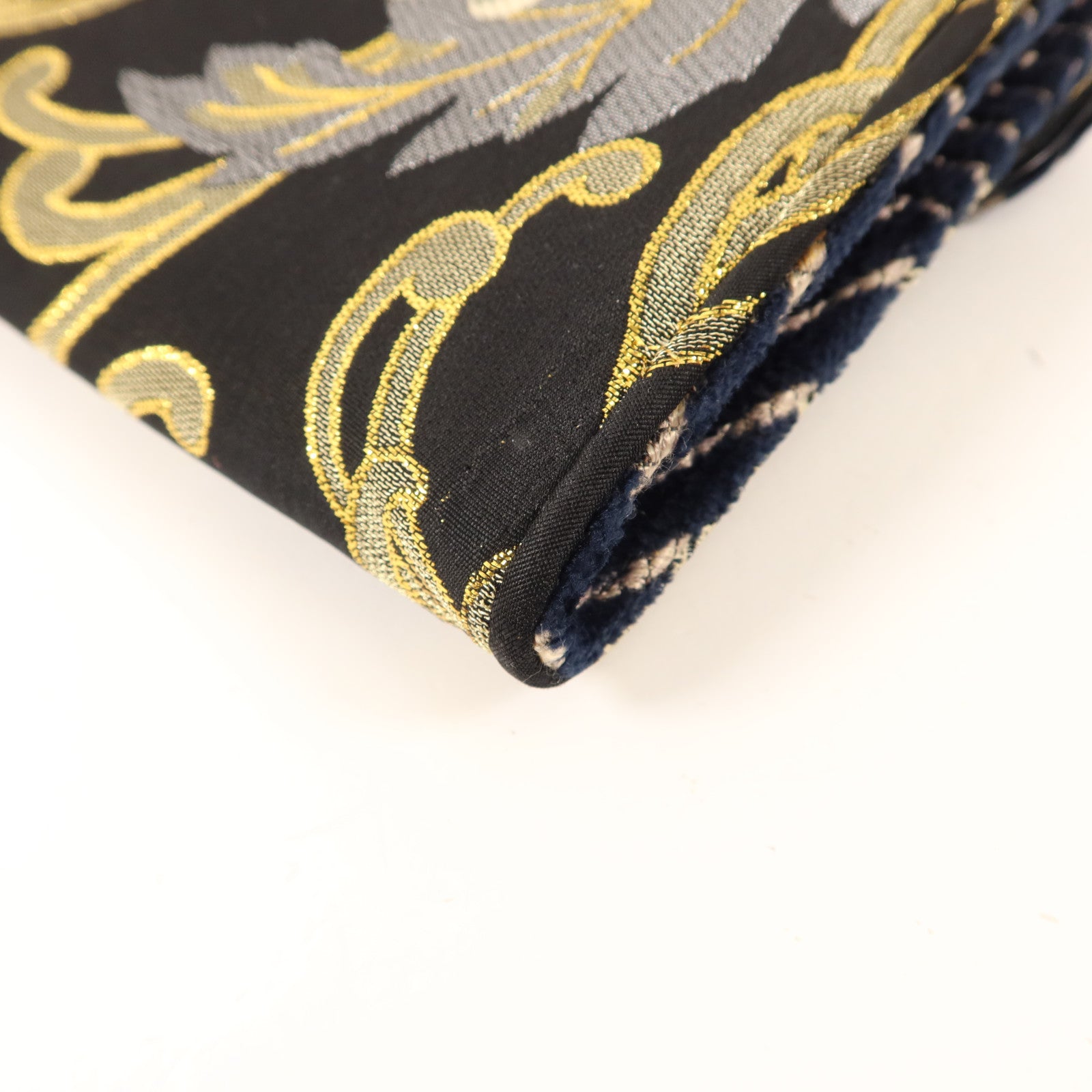 BVLGARI 天鵝絨/布料Clutch Bag金扣手拿包