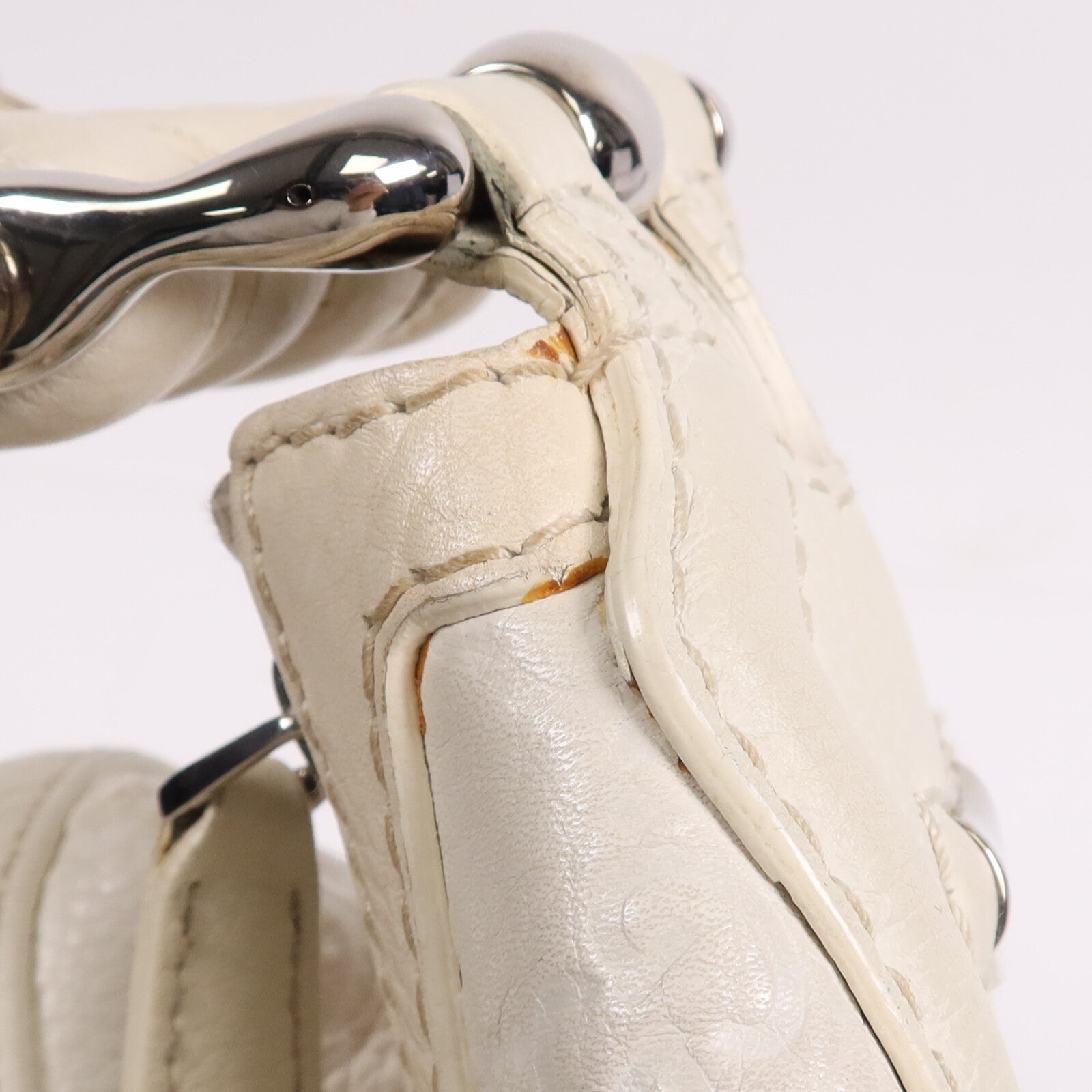 GUCCI 牛皮皮革Techro Horsebit Medium Hobo銀扣肩背袋