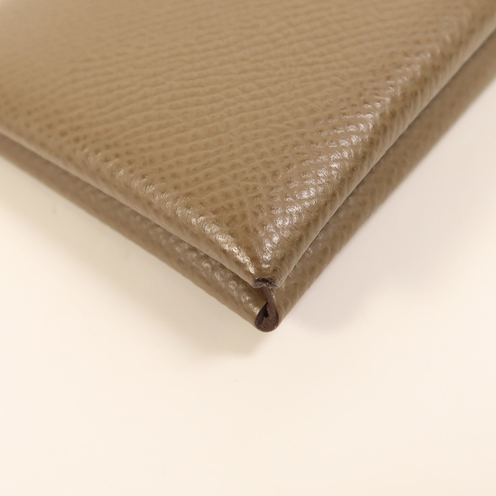 HERMES Epsom皮革Calvi Card Holder銀扣卡片套