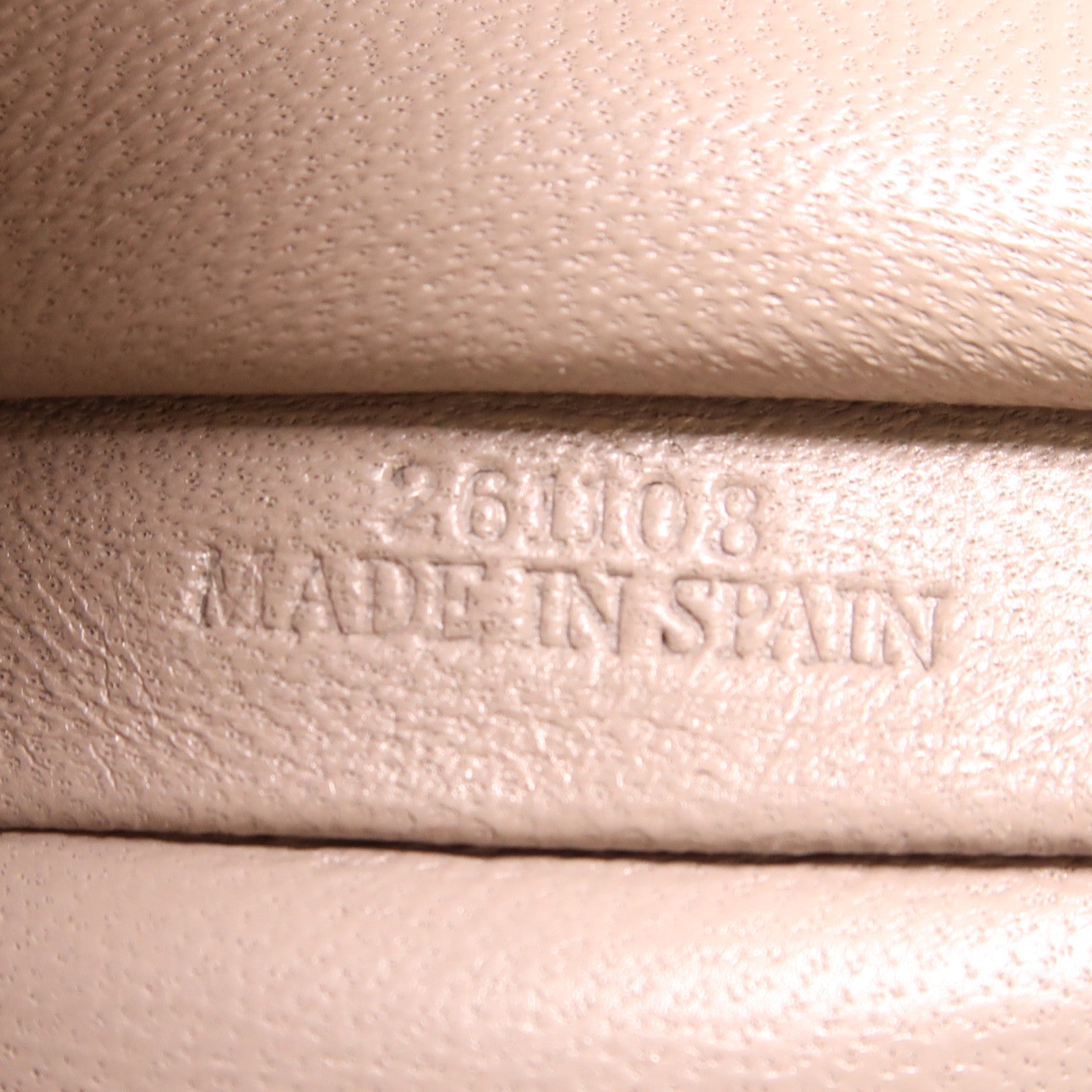 LOEWE 牛皮皮革Handbag銀扣手挽袋淺棕色