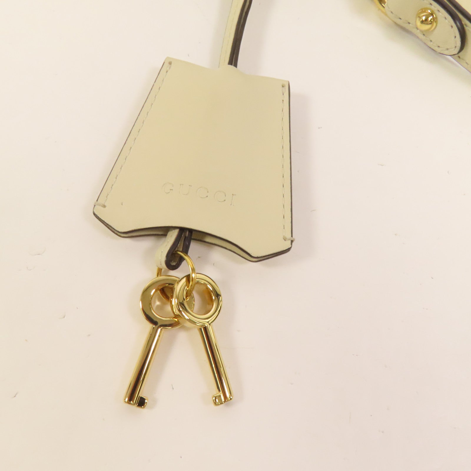 GUCCI 塗層帆布Padlock金扣鏈帶肩背袋