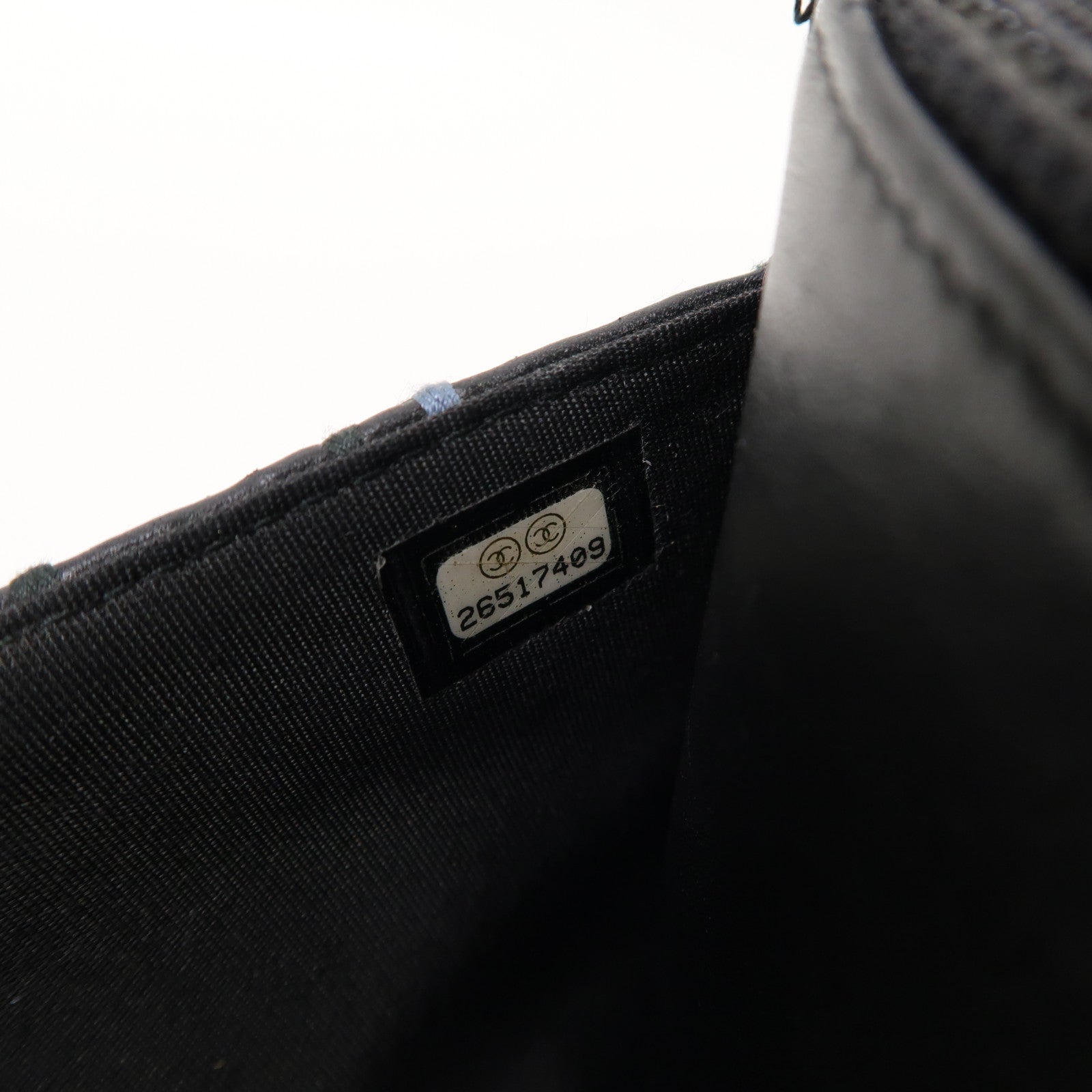 CHANEL 【激減優惠】牛皮皮革WOC銀扣鏈帶肩背袋黑色