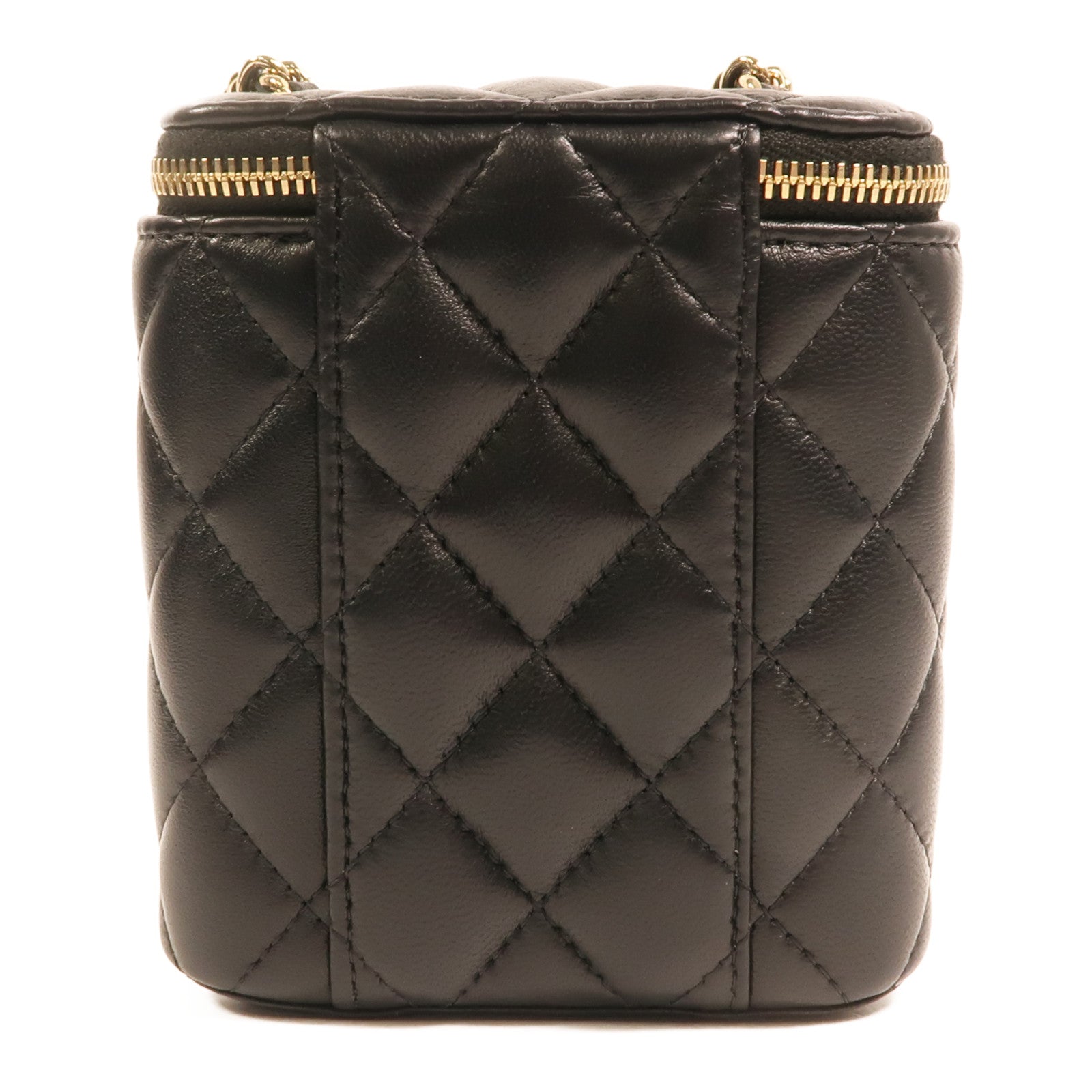 CHANEL 羊皮皮革Mini Pouch With Chain金扣鏈帶肩背袋