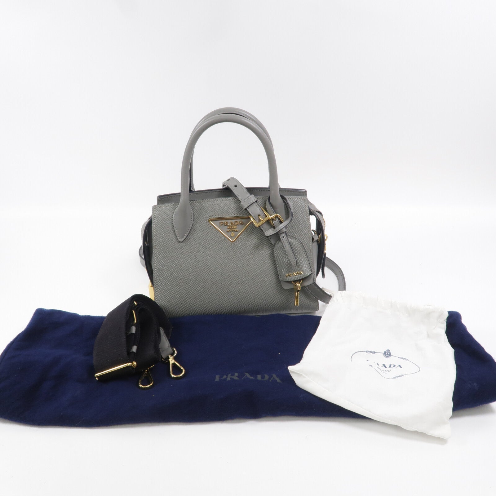 PRADA 牛皮皮革2 Way Shoulder手挽肩背兩用袋