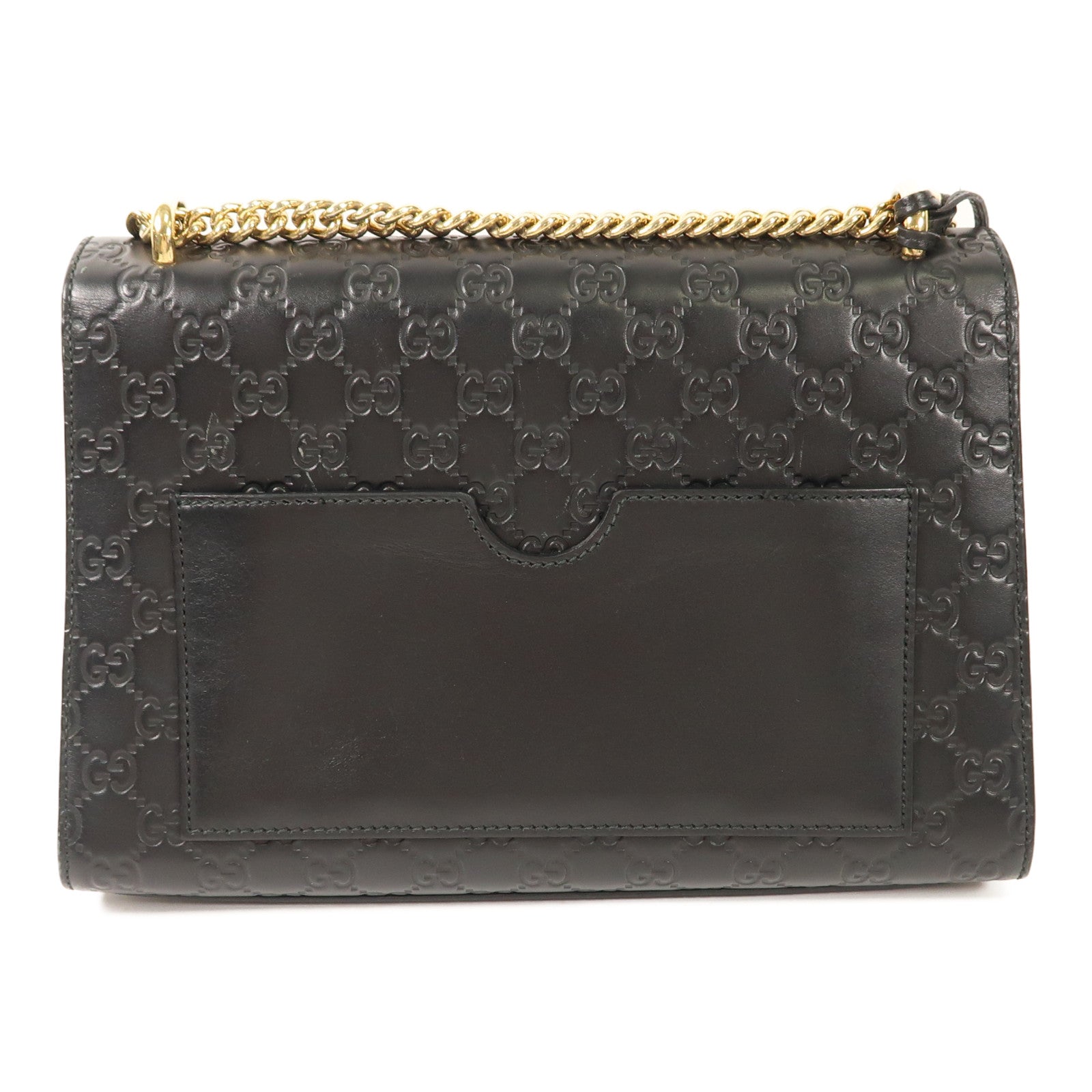 GUCCI 牛皮皮革Shoulder Bag金扣鏈帶肩背袋