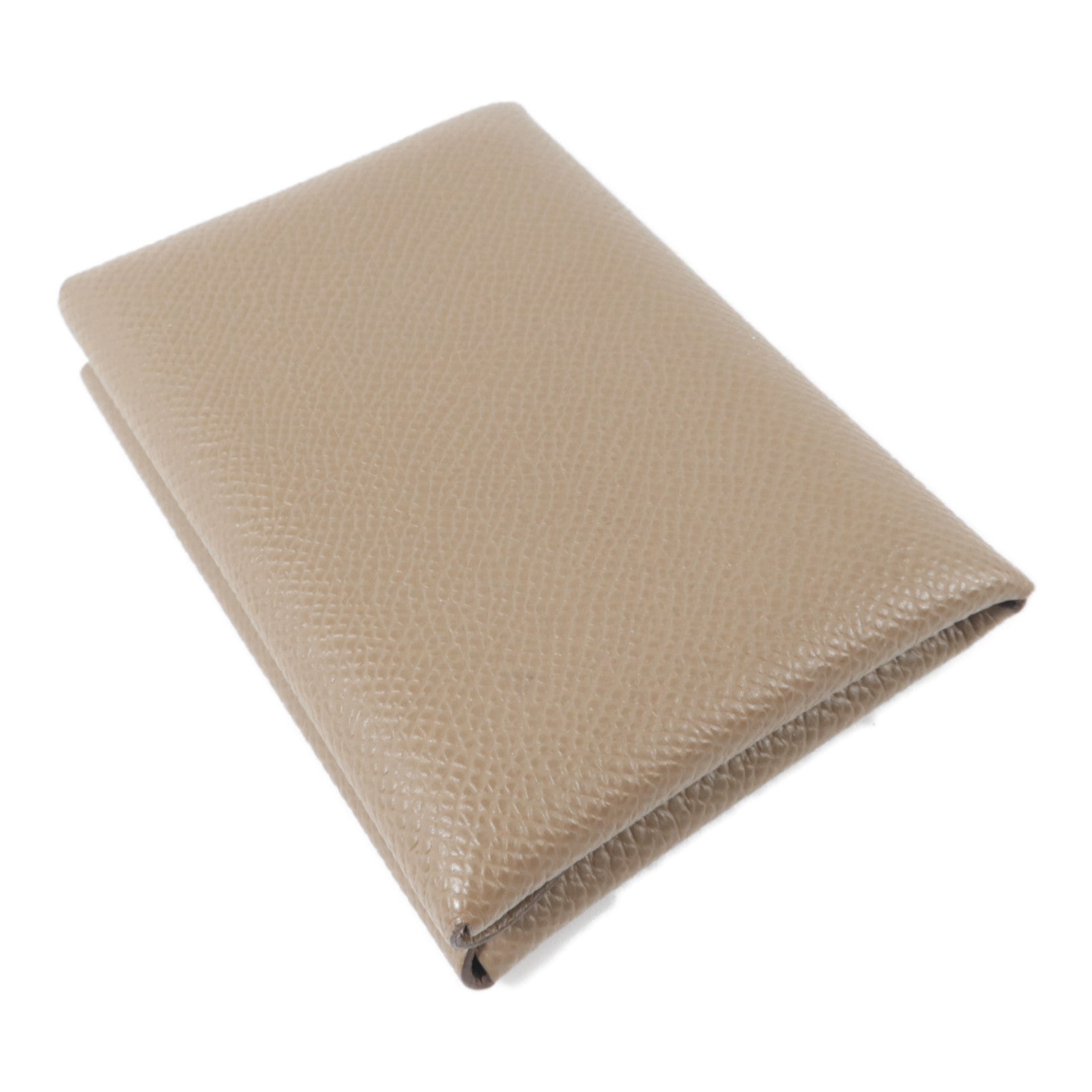 HERMES Epsom皮革Calvi Duo卡片套Etoupe