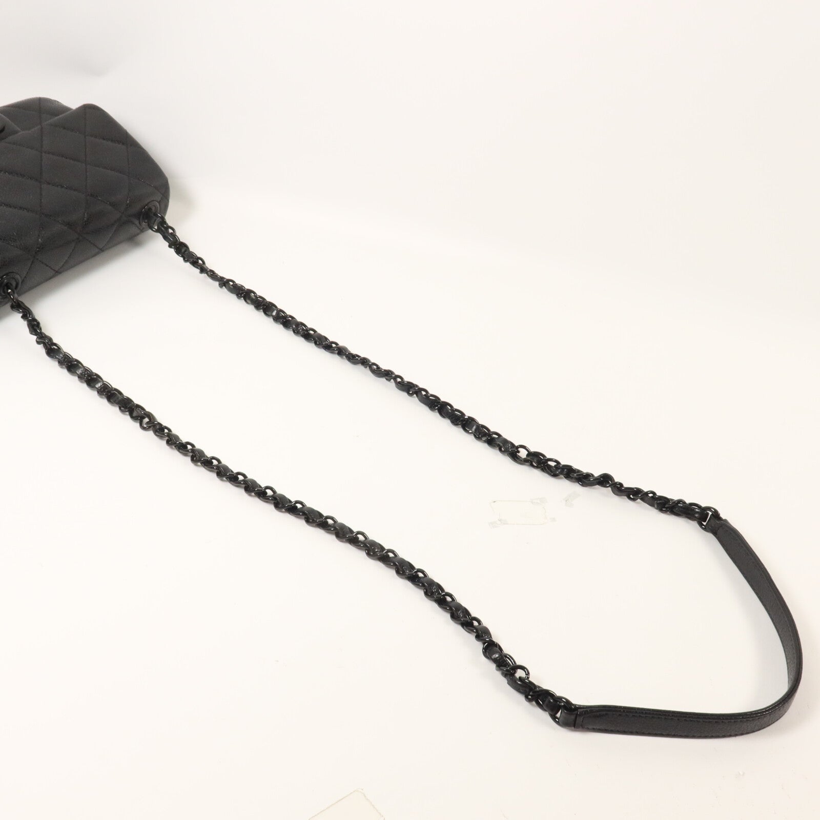 CHANEL 牛皮皮革Mini Flap 17cm鏈帶肩背袋