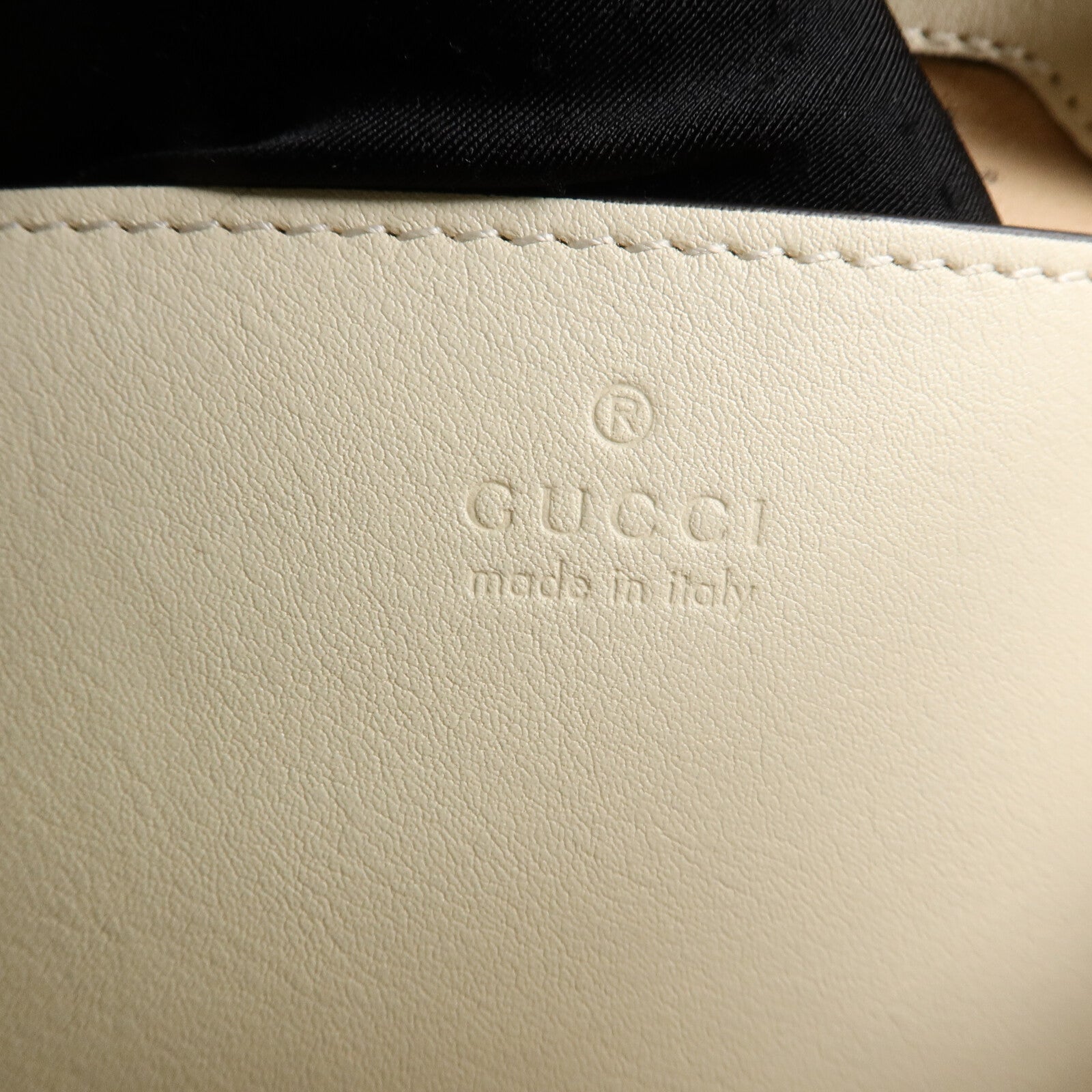 GUCCI 塗層帆布Padlock GG Small手挽袋