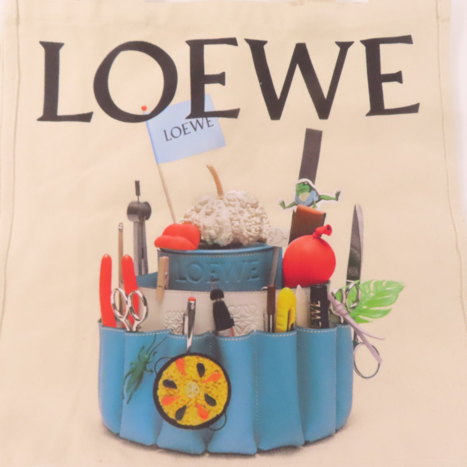 LOEWE 帆布Tote Bag肩背袋米色