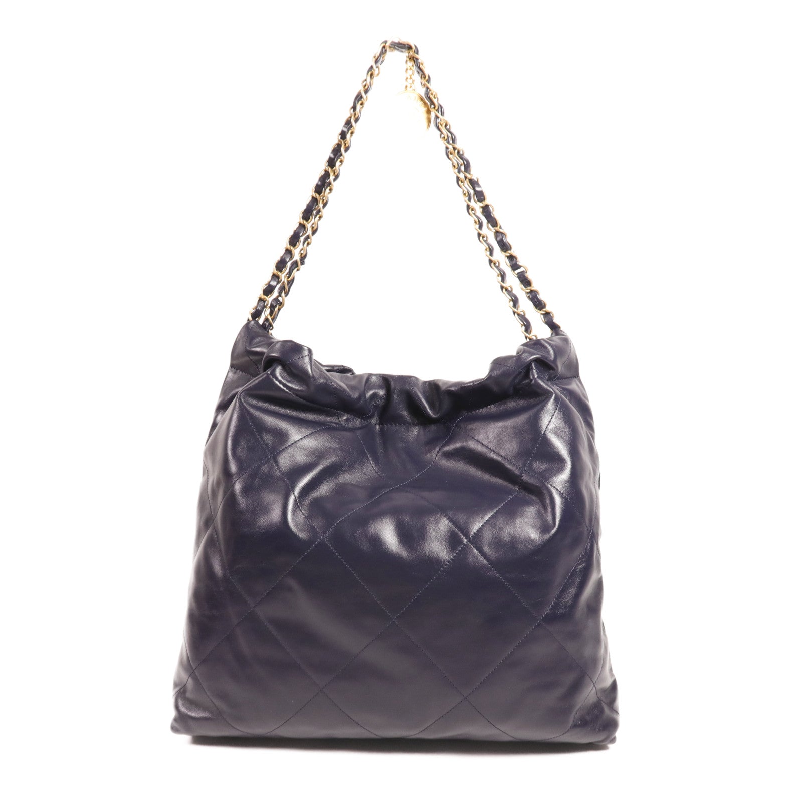 CHANEL 牛皮皮革Chanel 22 Medium金扣鏈帶肩背袋