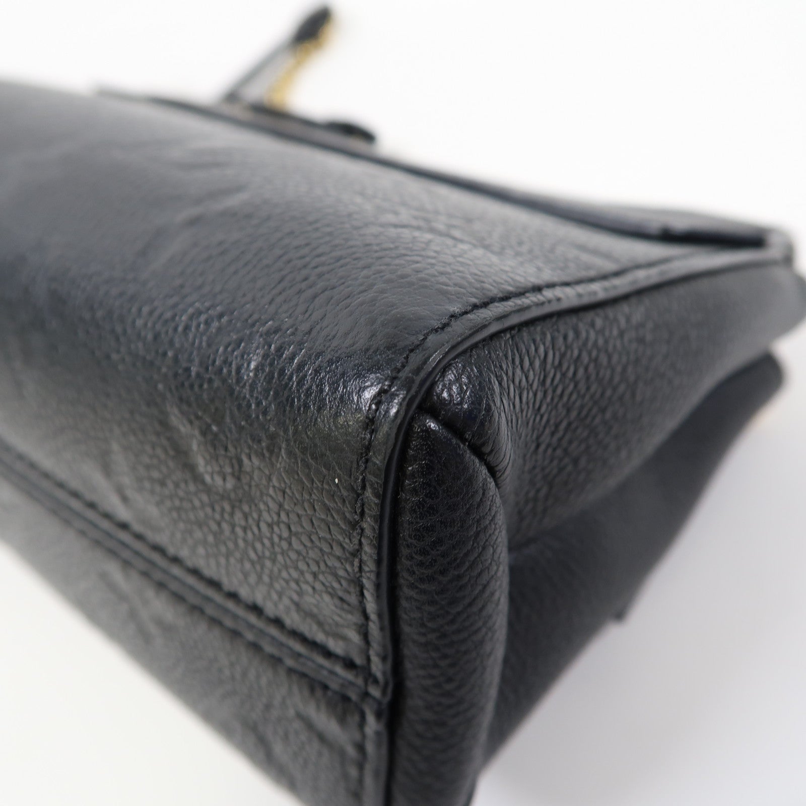 LOUIS VUITTON Monogram Empreinte Vavin BB Shoulder Bag金扣鏈帶肩背袋黑色