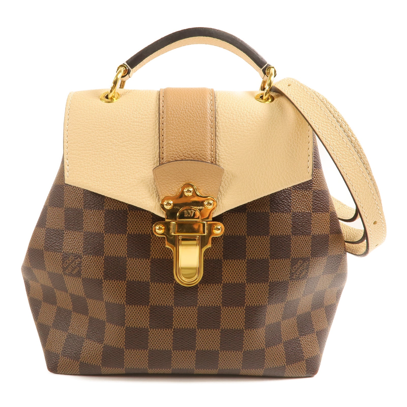 LOUIS VUITTON Damier Clapton金扣背包