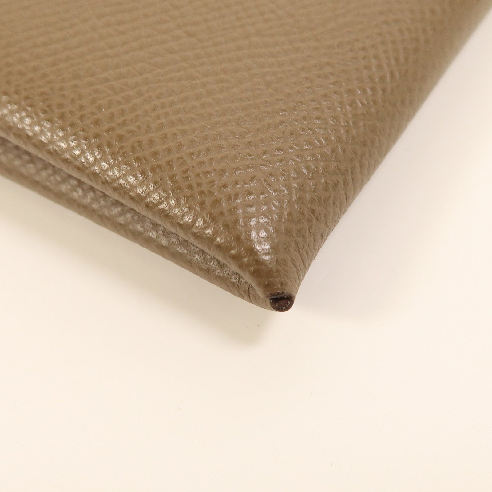 HERMES Epsom皮革Calvi Card Holder銀扣卡片套