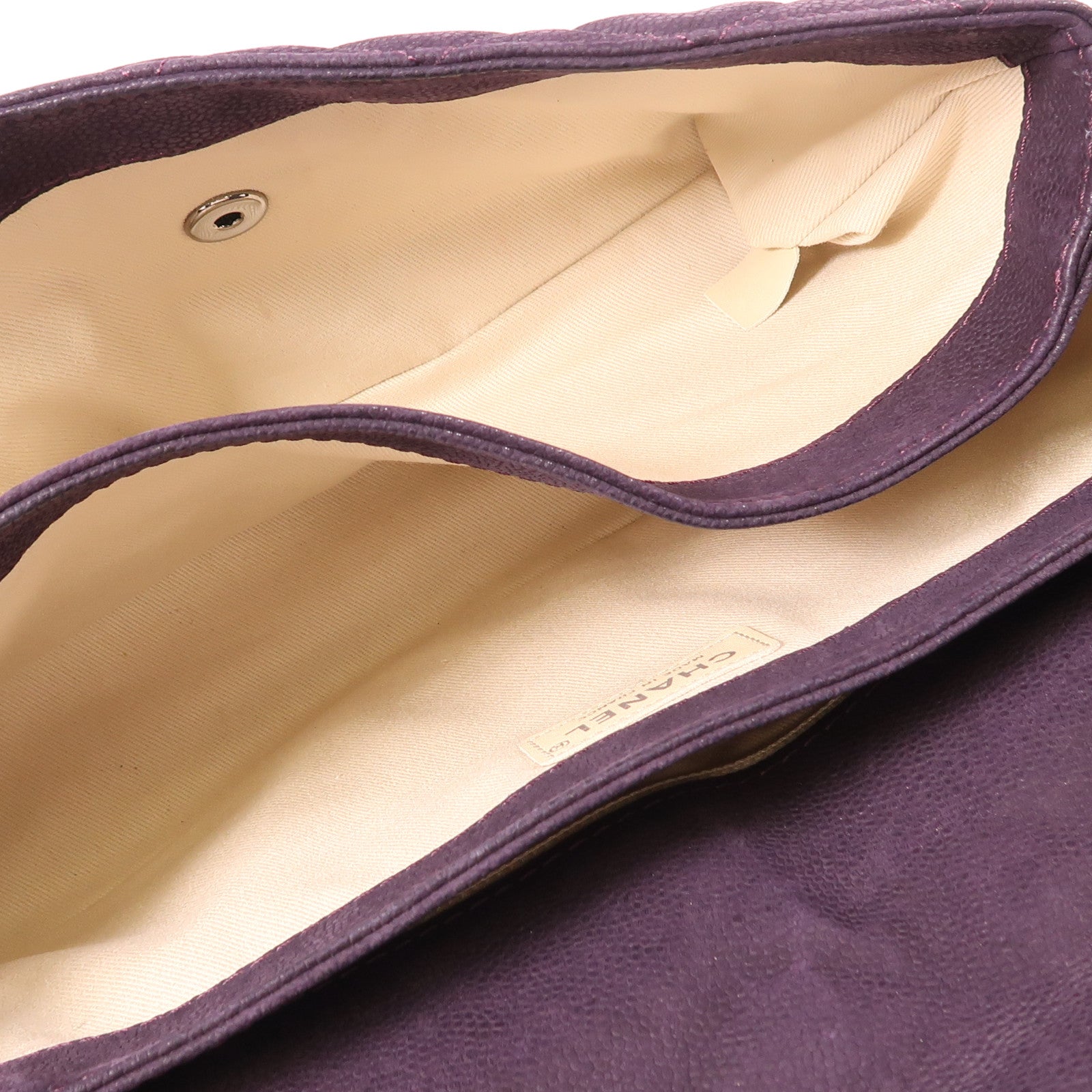 CHANEL 牛皮皮革Chain Shouder銀扣鏈帶肩背袋