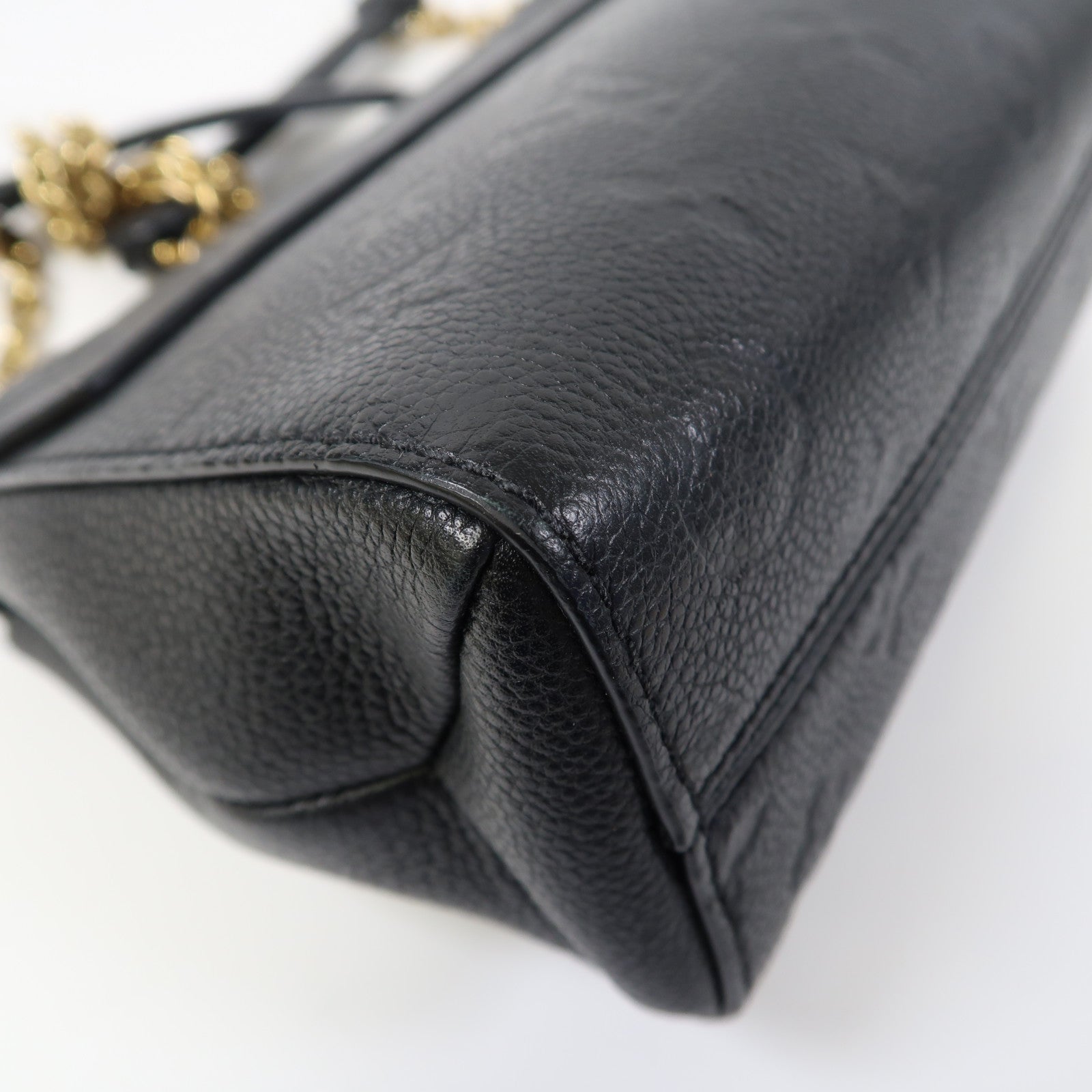 LOUIS VUITTON Monogram Empreinte Vavin BB Shoulder Bag金扣鏈帶肩背袋黑色
