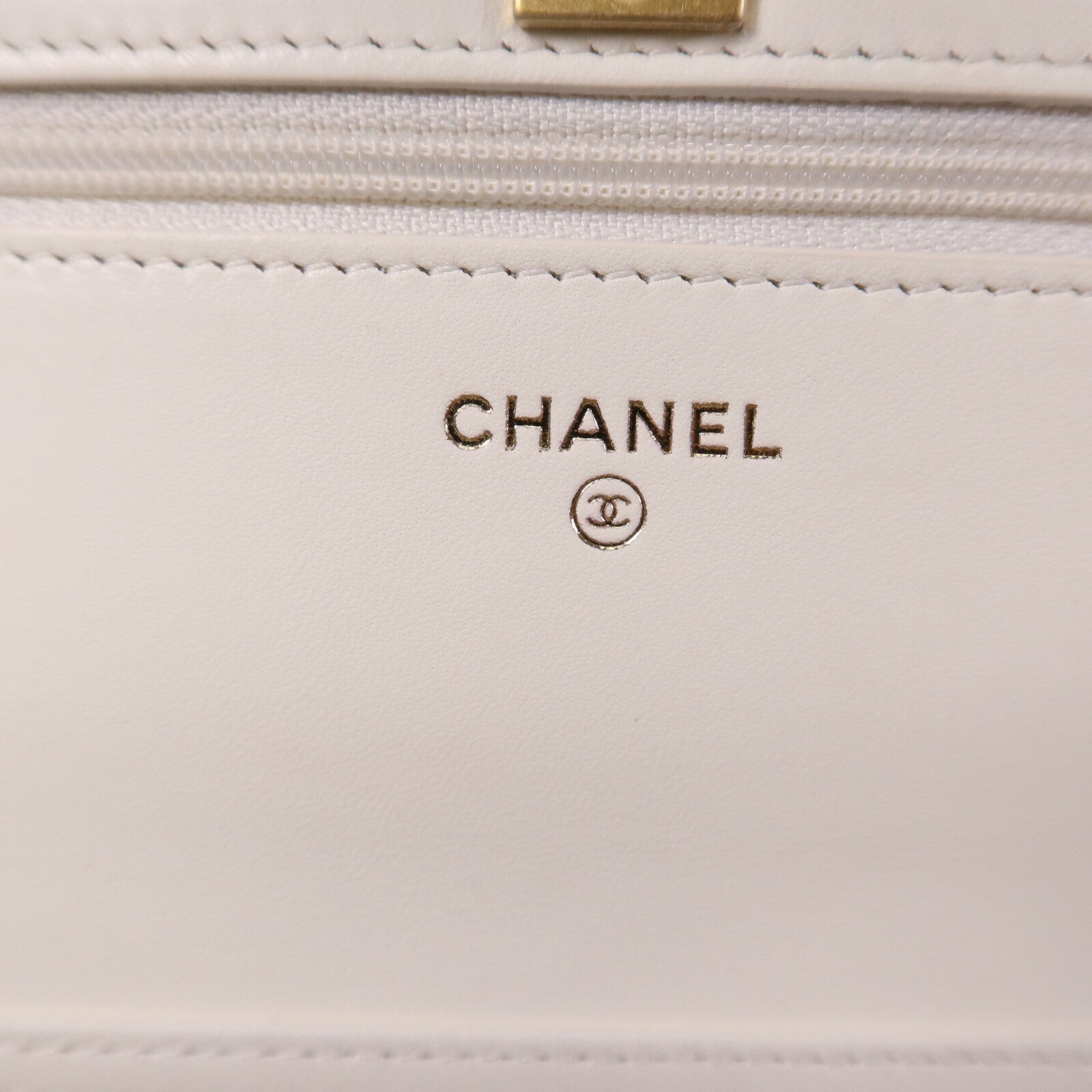 CHANEL 羊皮皮革Wallet On Chain金扣鏈帶肩背袋