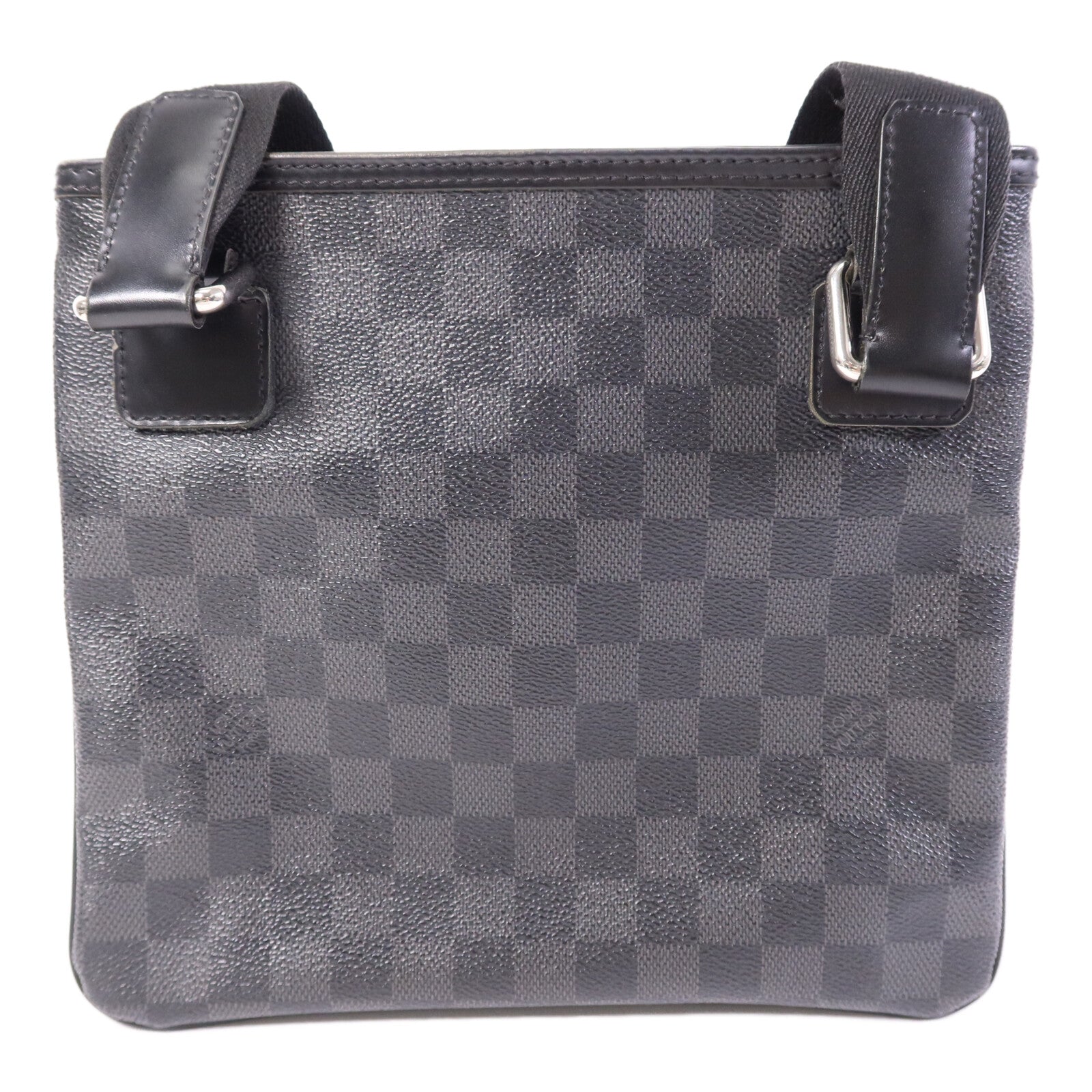 LOUIS VUITTON Damier Graphite Thomas銀扣肩背袋