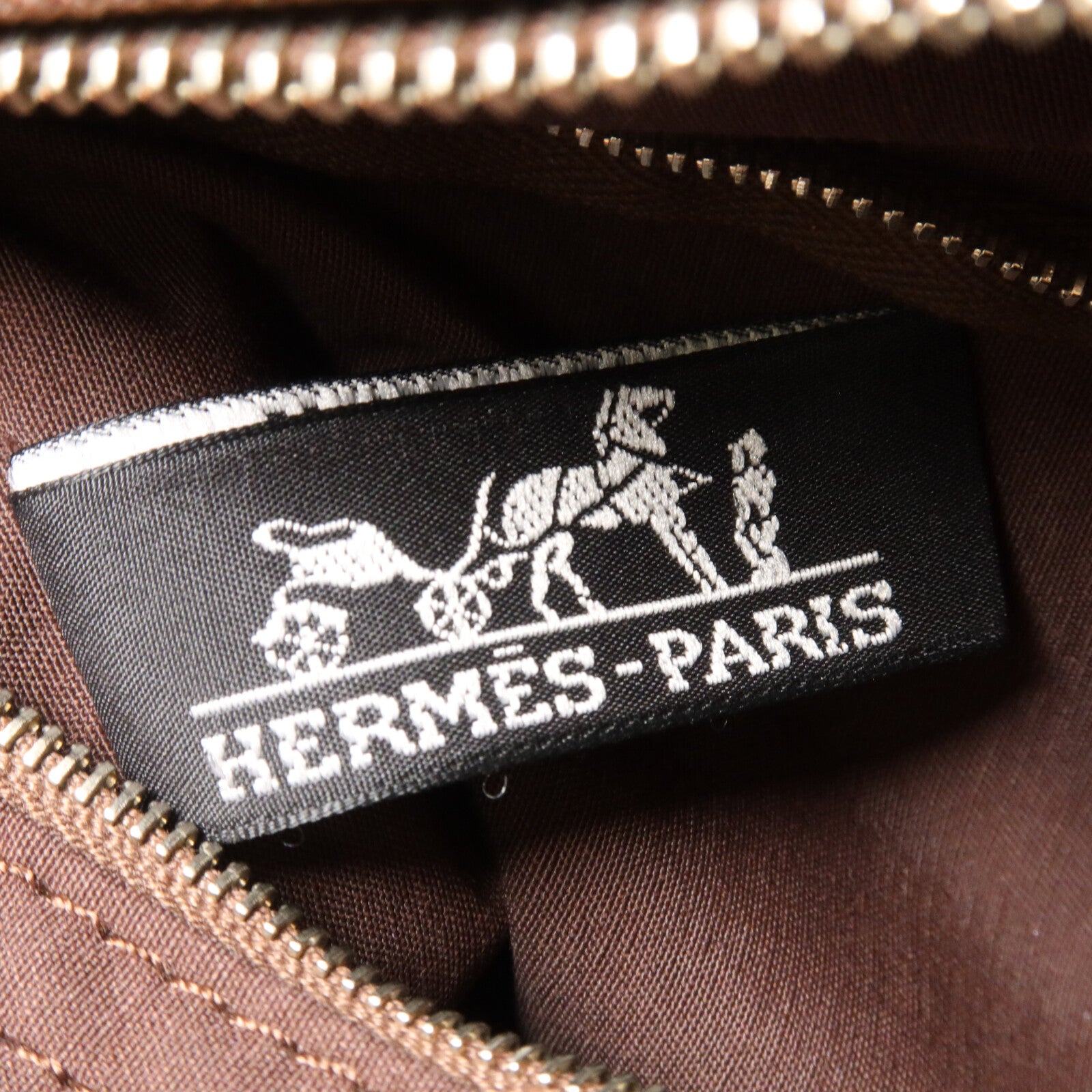 HERMES 帆布Acapulco PM Tote手挽袋Dark Brown