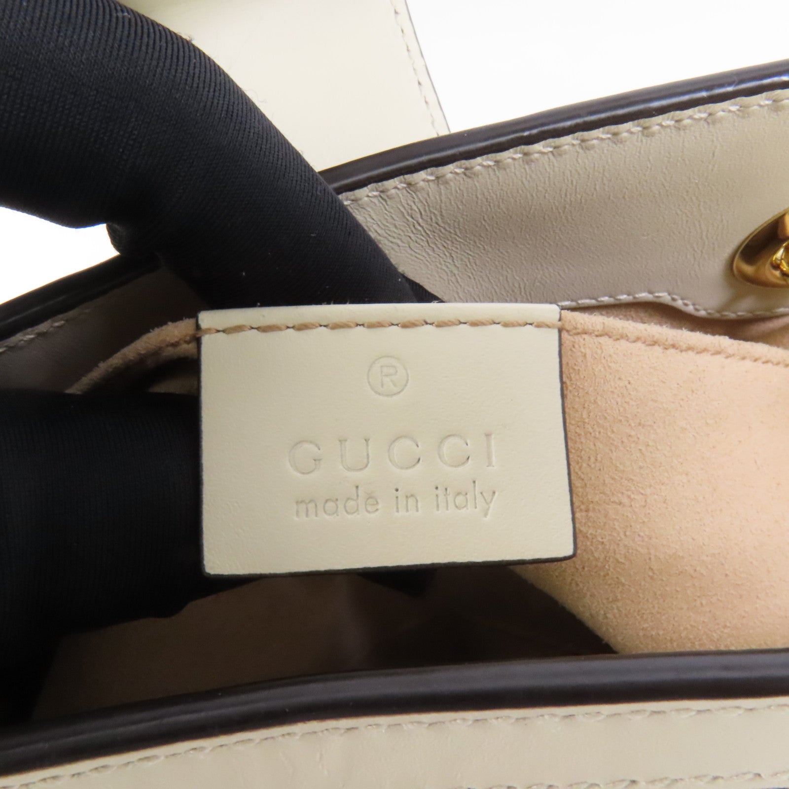 GUCCI 塗層帆布Padlock金扣鏈帶肩背袋