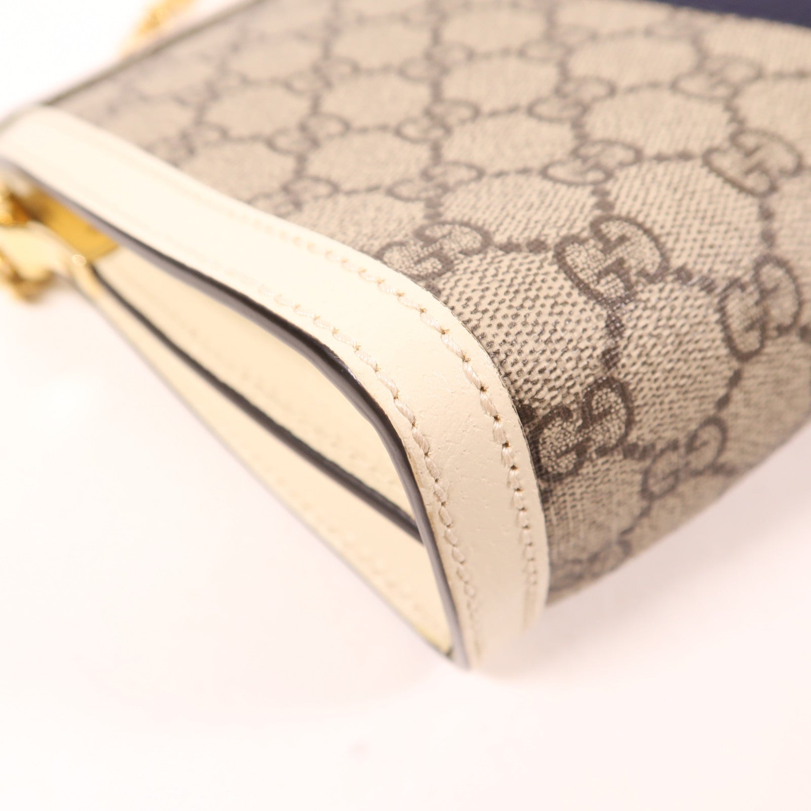 GUCCI 塗層帆布Ophidia GG金扣鏈帶肩背袋