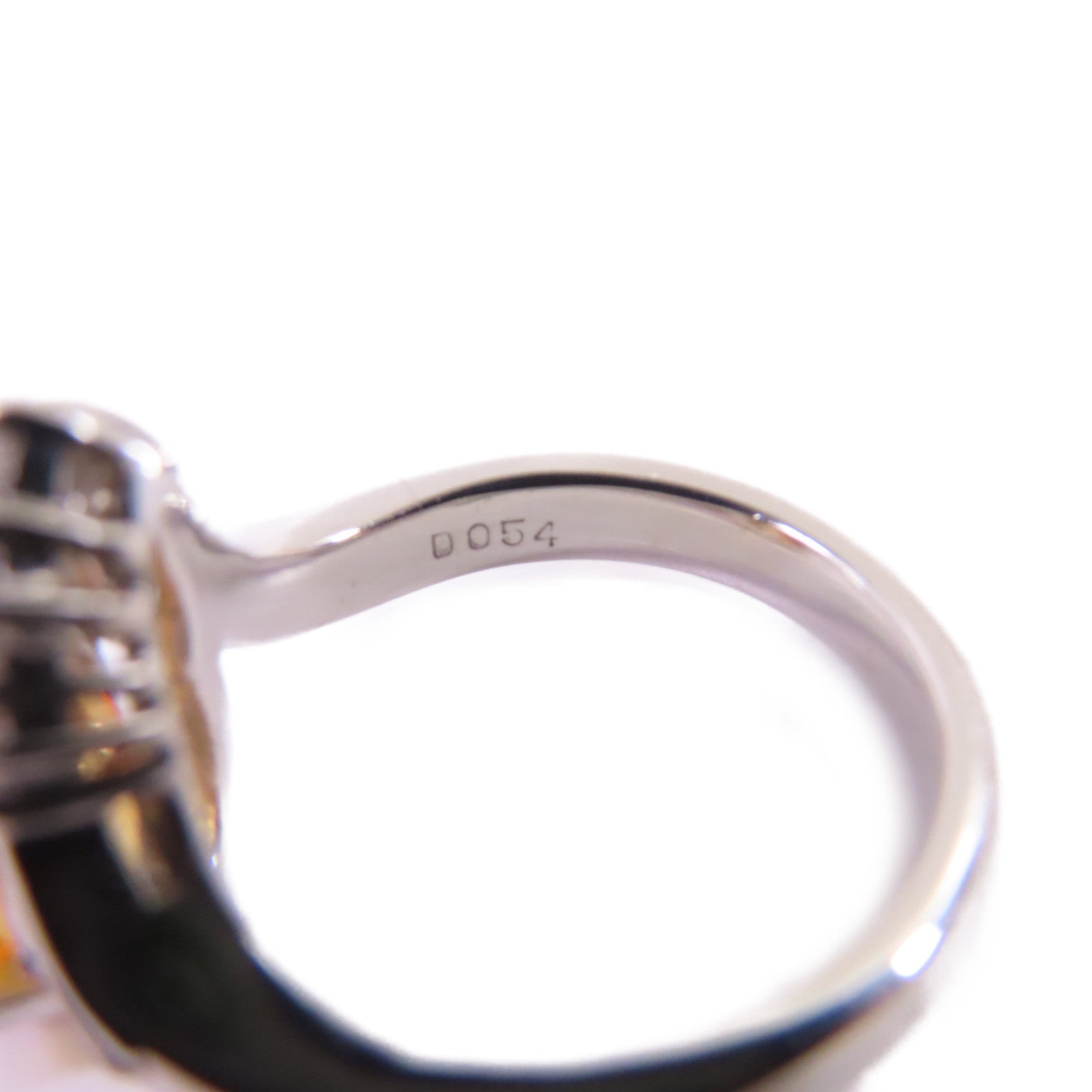 JEWELRY 【激減優惠】PT900鉑金/4.060ct拓帕石/0.54ct鑽石Imperial Topaz Diamond Ring戒指US#5.85