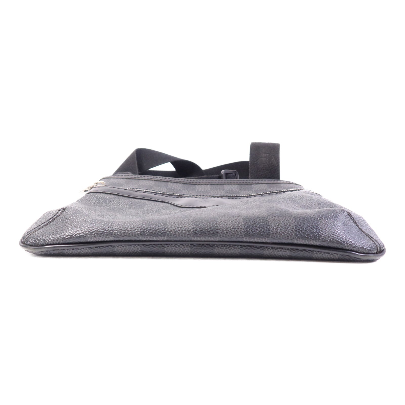 LOUIS VUITTON Damier Graphite Thomas銀扣肩背袋