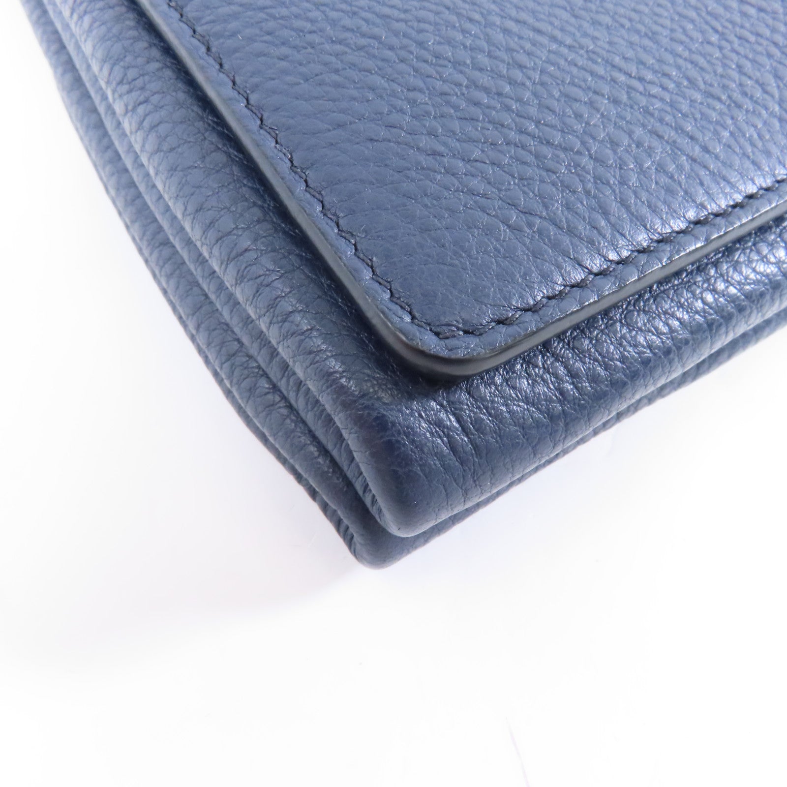 PRADA 牛皮皮革Shoulder Bag金扣肩背袋藍色