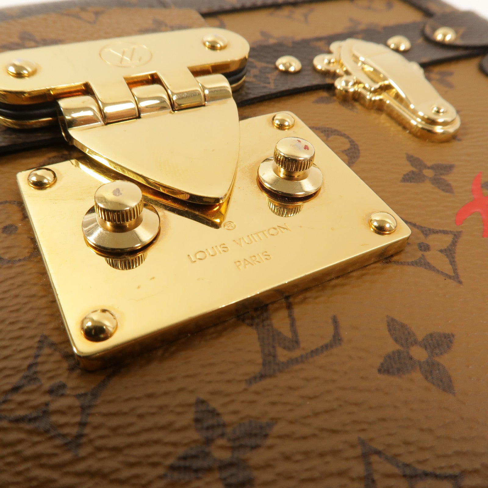 LOUIS VUITTON Monogram Reverse Petite Malle肩背袋