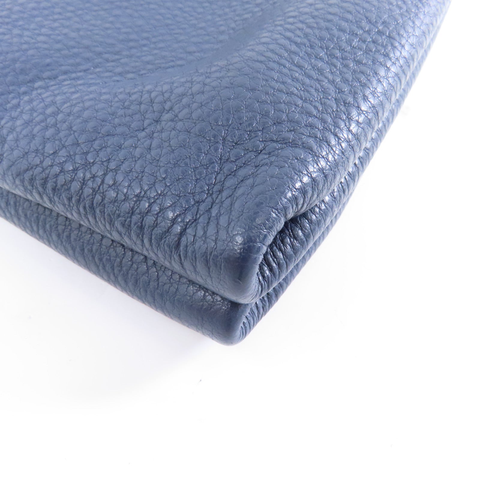 PRADA 牛皮皮革Shoulder Bag金扣肩背袋藍色
