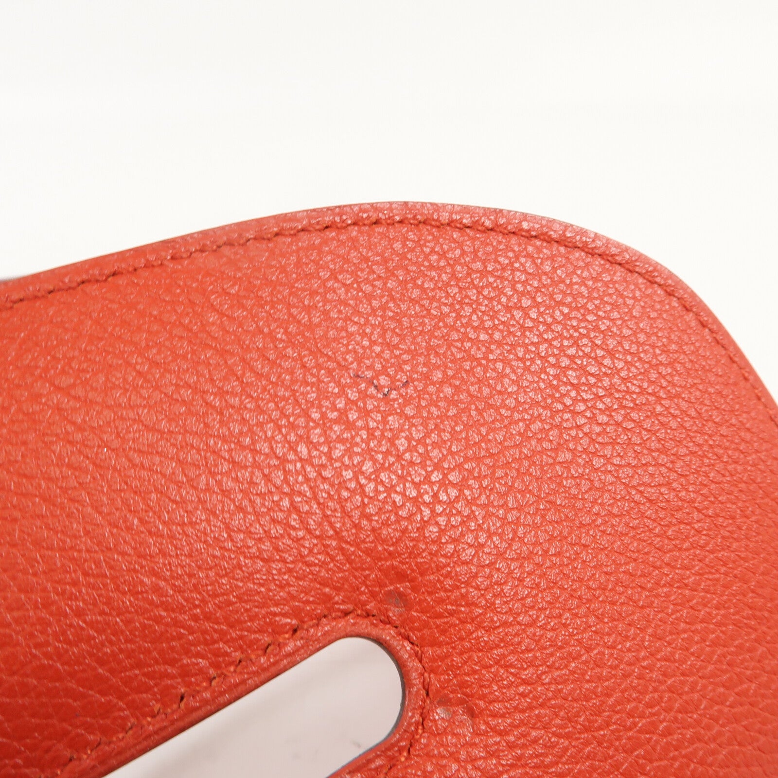 HERMES Evercolor皮革Mini Convoyeur金扣肩背袋Rouge Tomate