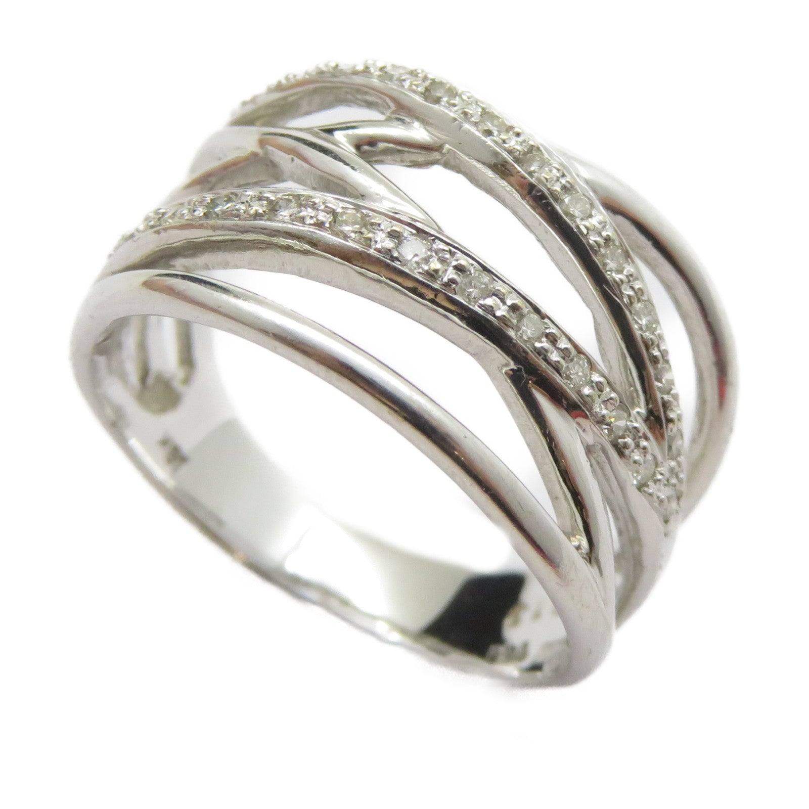 JEWELRY 【激減優惠】18K白金Diamond Ring 0.13ct鑽石戒指US#6.75