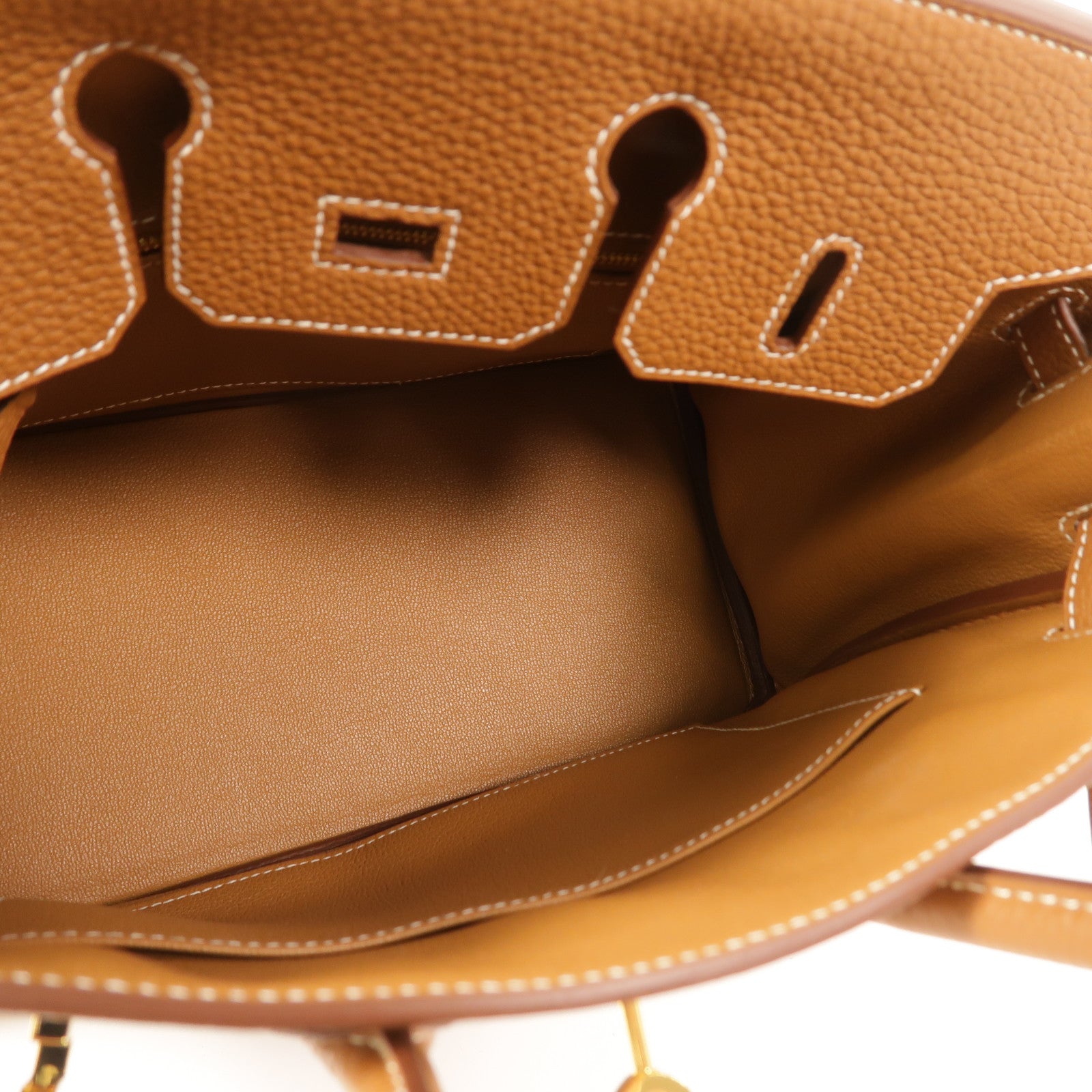HERMES Togo皮革Birkin 25手挽袋Gold