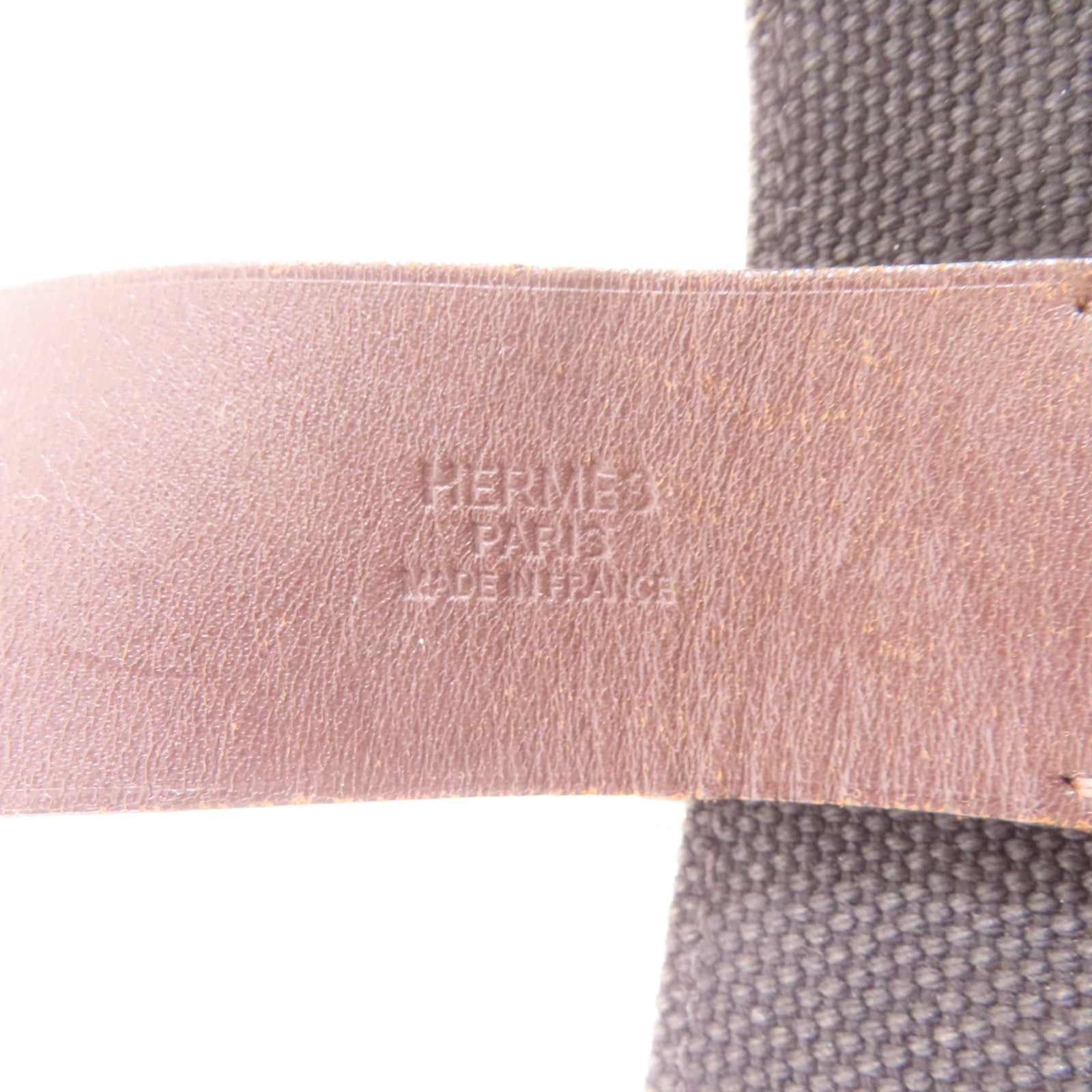 HERMES 【激減優惠】帆布/皮革Etriviere Shopping銀扣肩背袋黑色/啡色