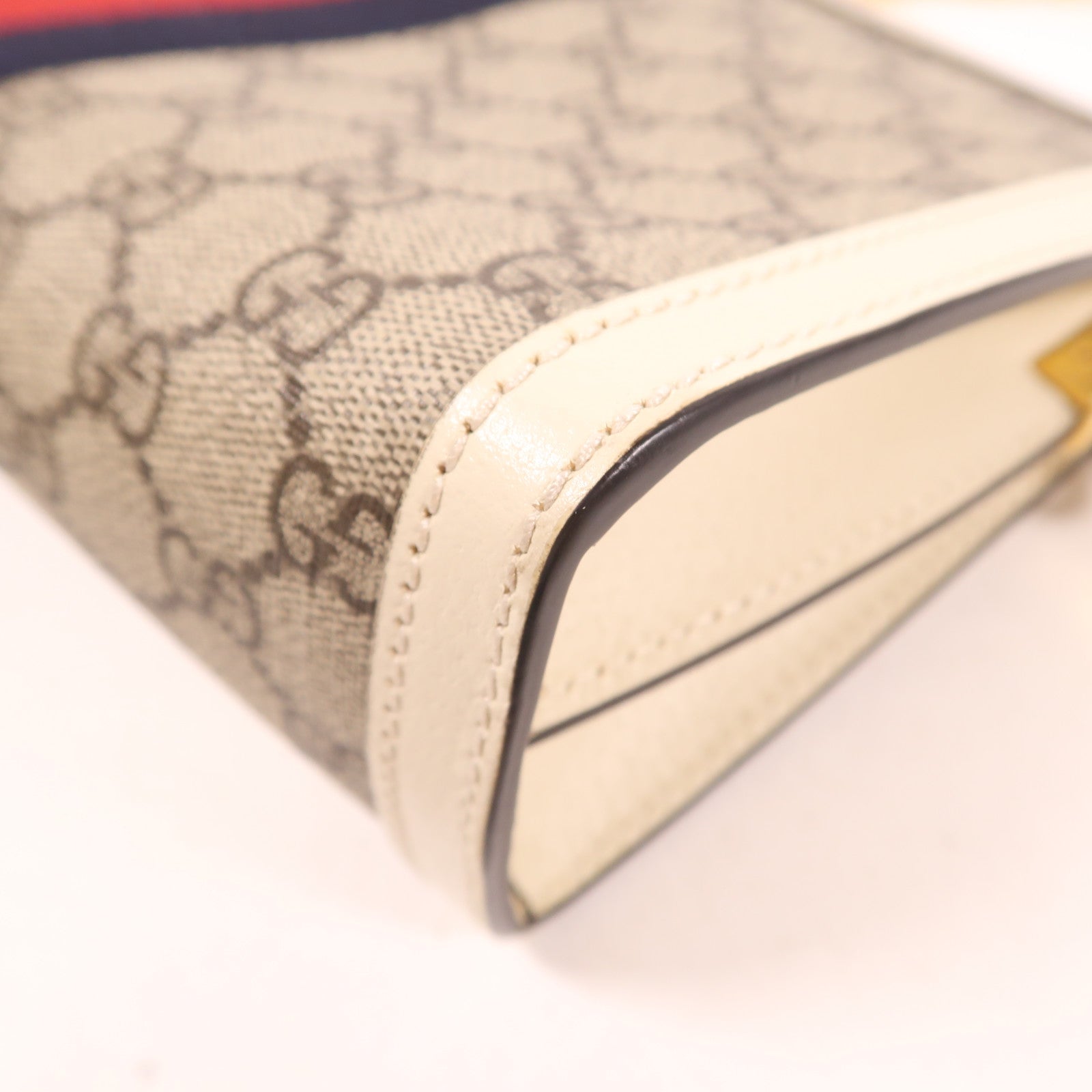 GUCCI 【激減優惠】塗層帆布Ophidia GG金扣鏈帶肩背袋