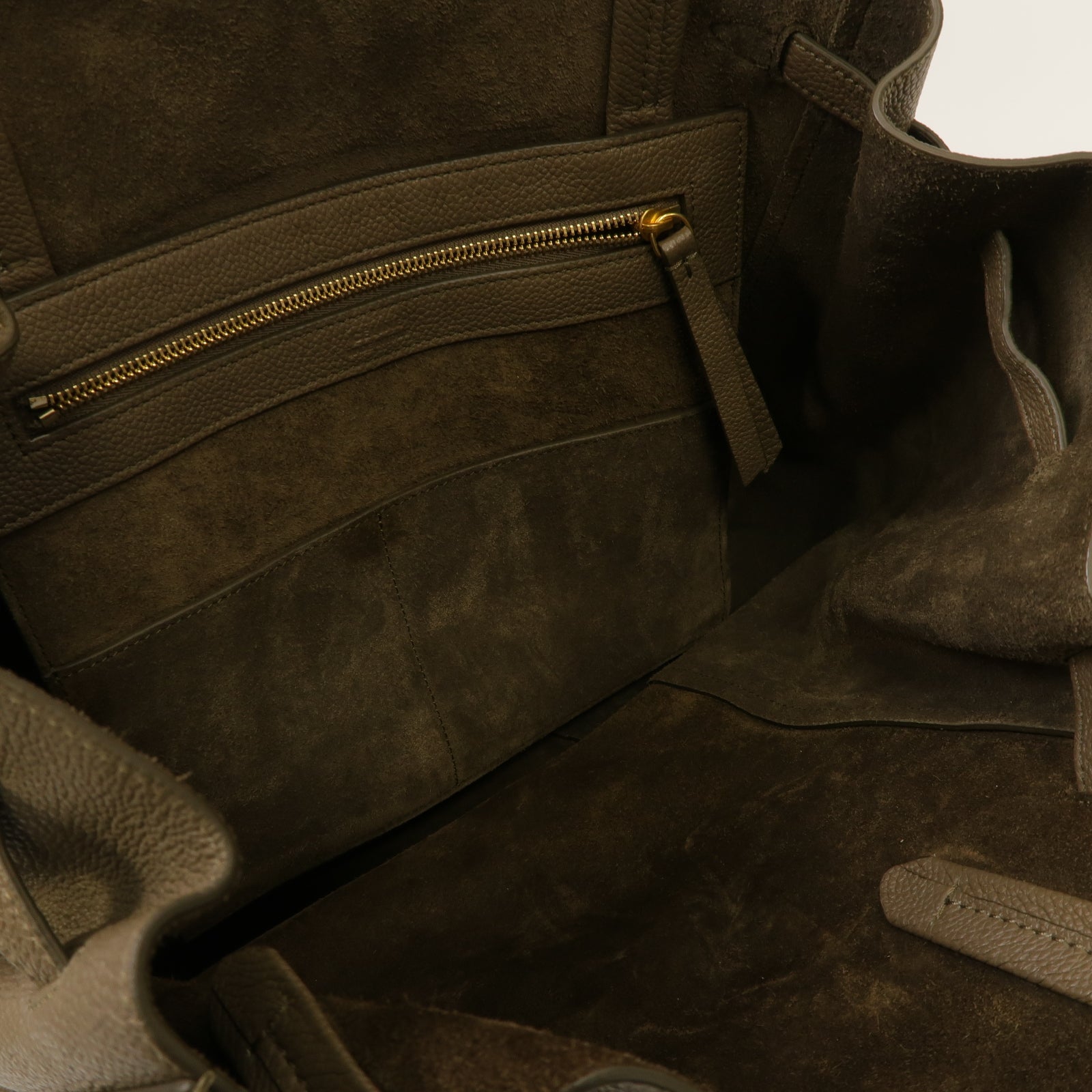 CELINE 牛皮皮革Shoulder Bag金扣肩背袋灰色